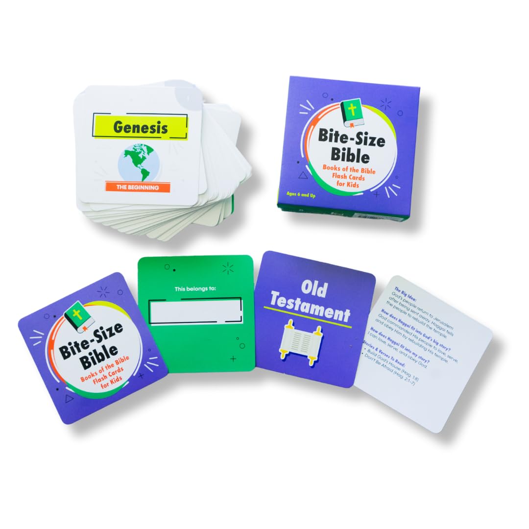 Bite-size Bible: Books of the Bible Flash Cards for Kids Non-fiction