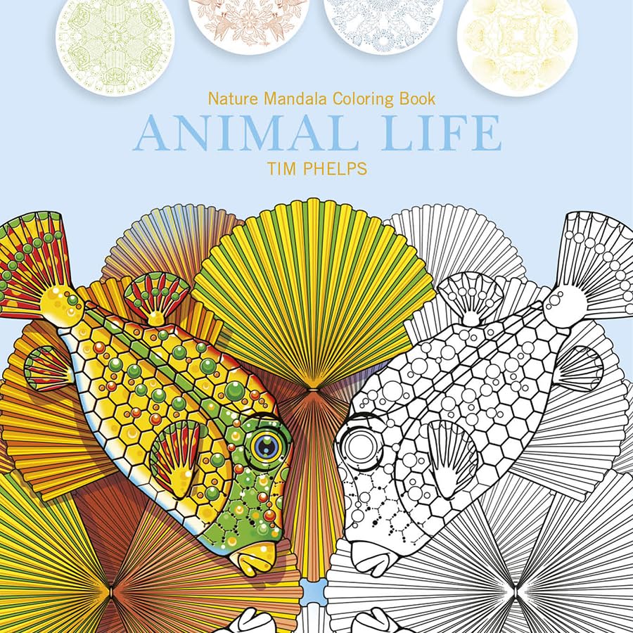 ANIMAL LIFE: Nature Mandala Coloring Book Hobbies & Crafts