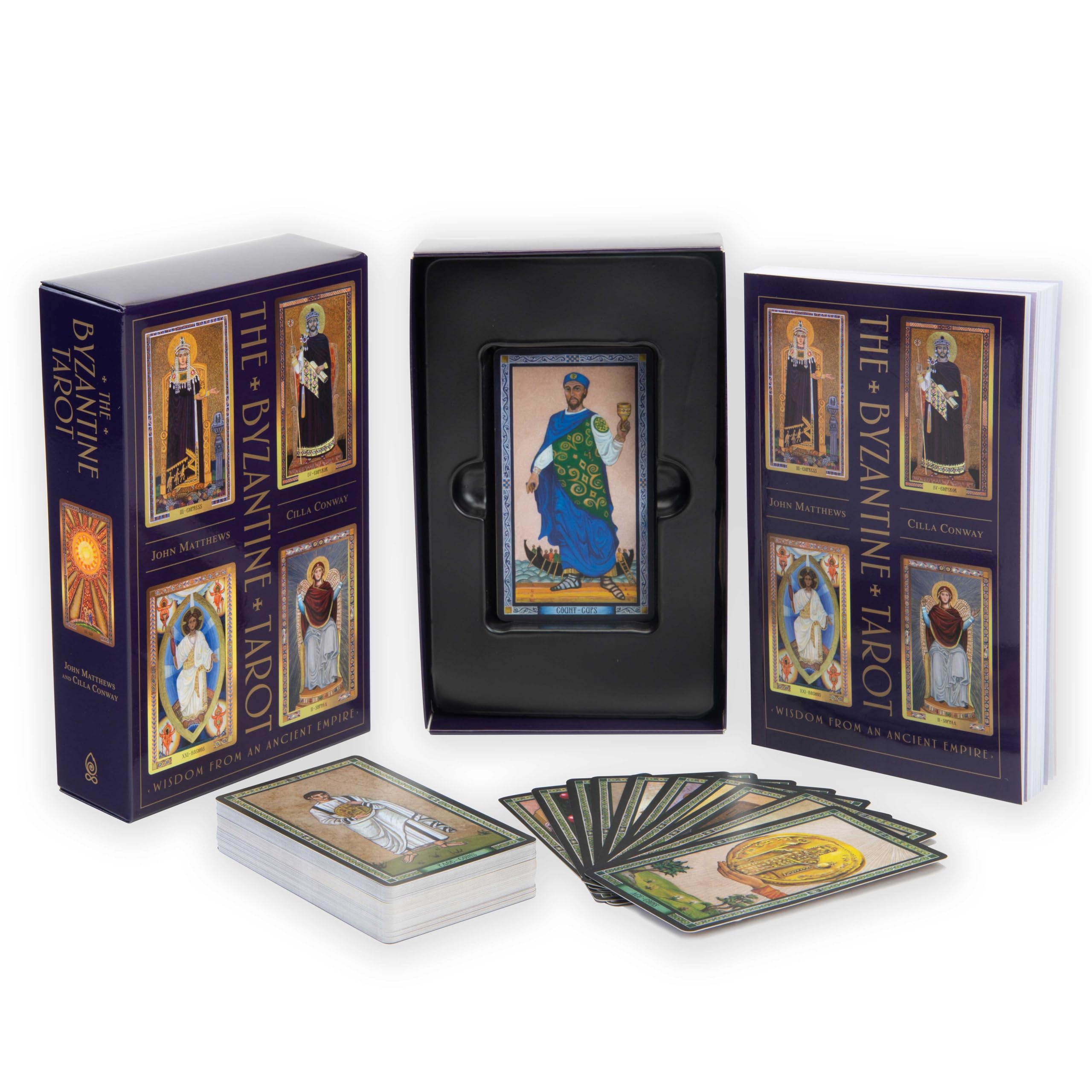 The Byzantine Tarot: Wisdom from an Ancient Empire: Wisdom from an Ancient Empire (Tarot Kit Box Set with 78 Cards and Guide Book) Philosophy
