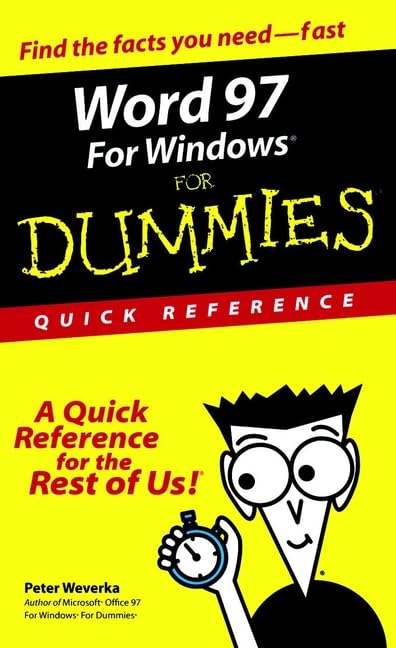 Word 97 for Windows for Dummies: Quick Reference Computer Science