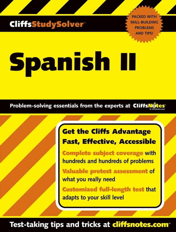 Cliffs Study Solver Spanish II Foreign Languages ​​& Dictionaries