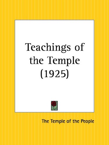 Teachings of the Temple 1925 Religion & Esotericism