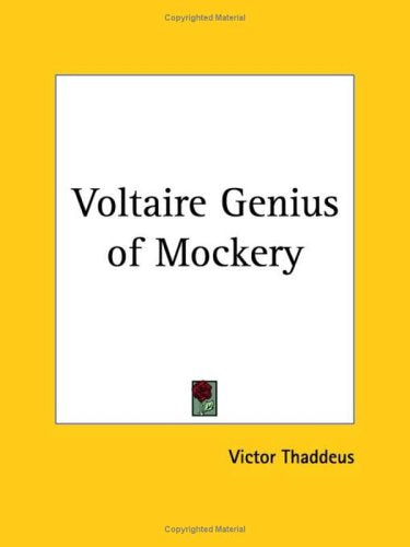 Voltaire Genius of Mockery 1928 Art & Literature
