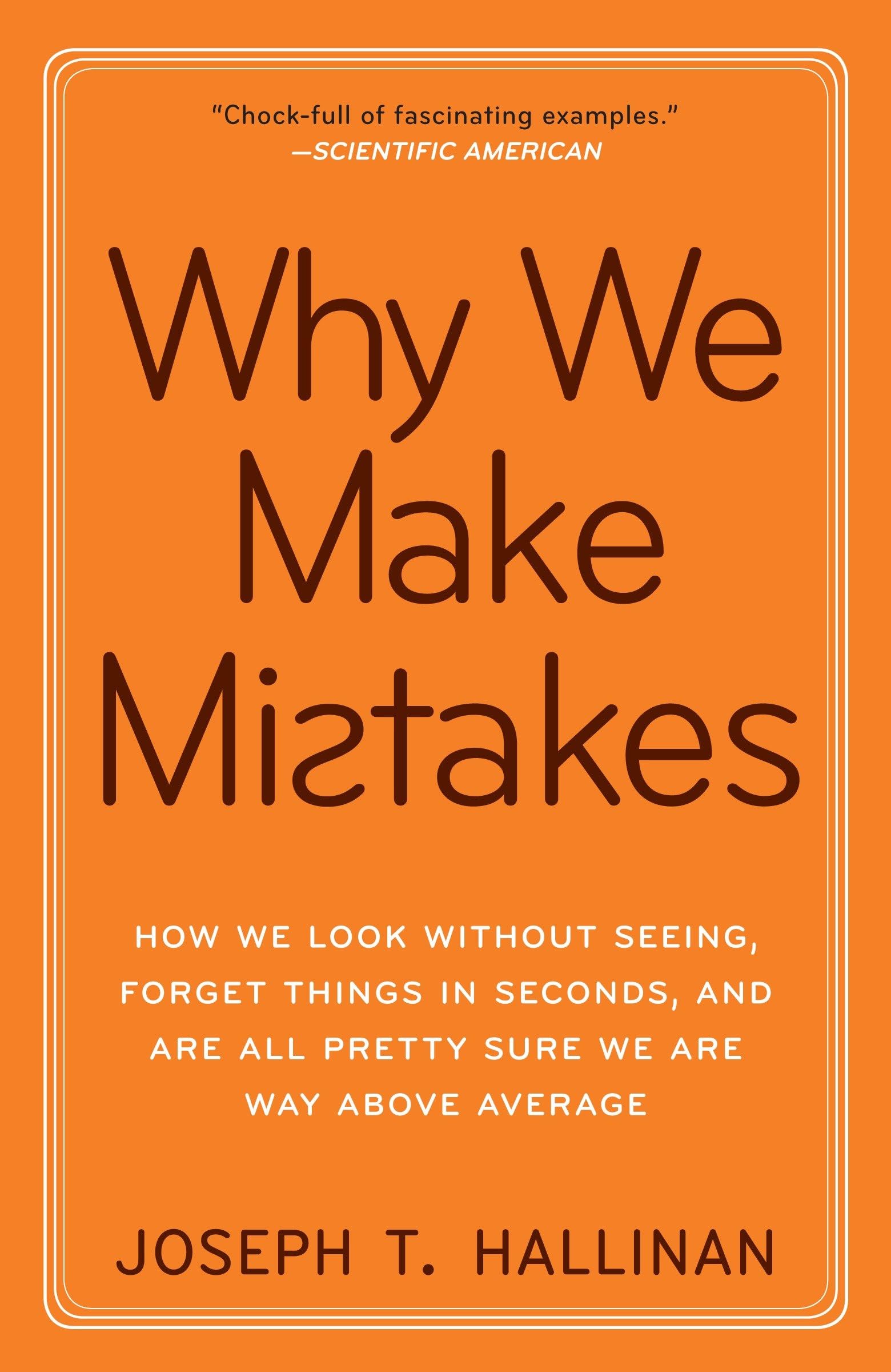 Why We Make Mistakes Psychology Books