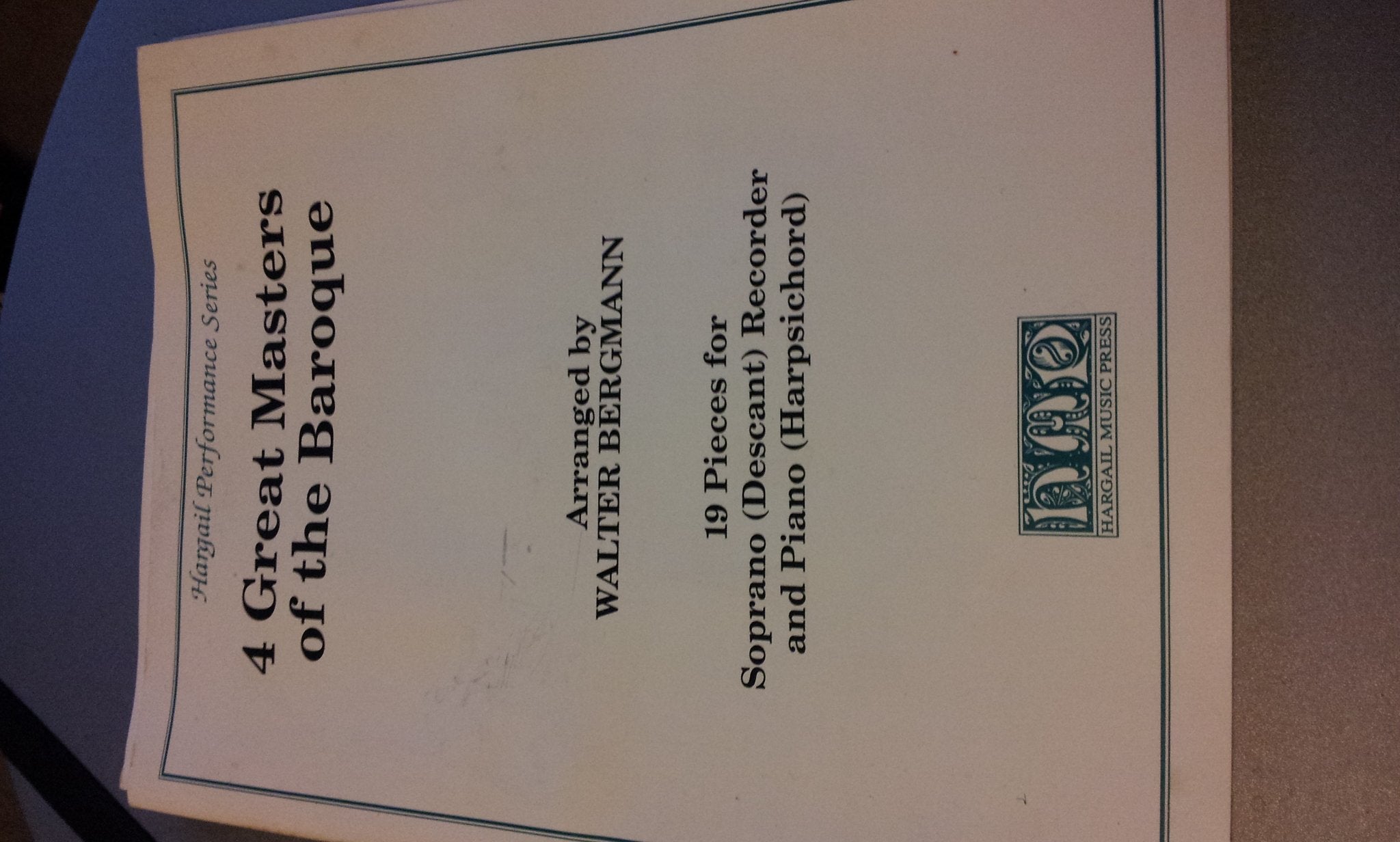 Four Great Masters of the Baroque: Score & Part Arts & Music