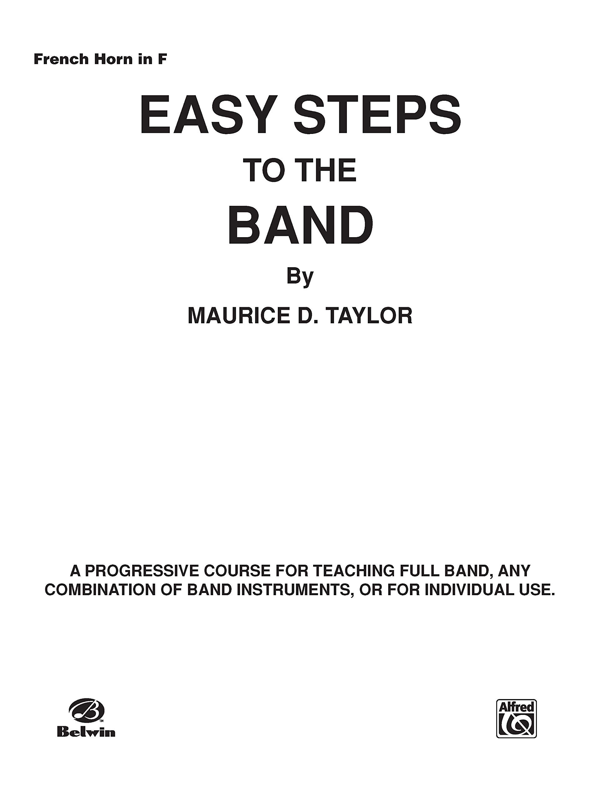 Easy Steps to the Band Horn in F Arts & Music