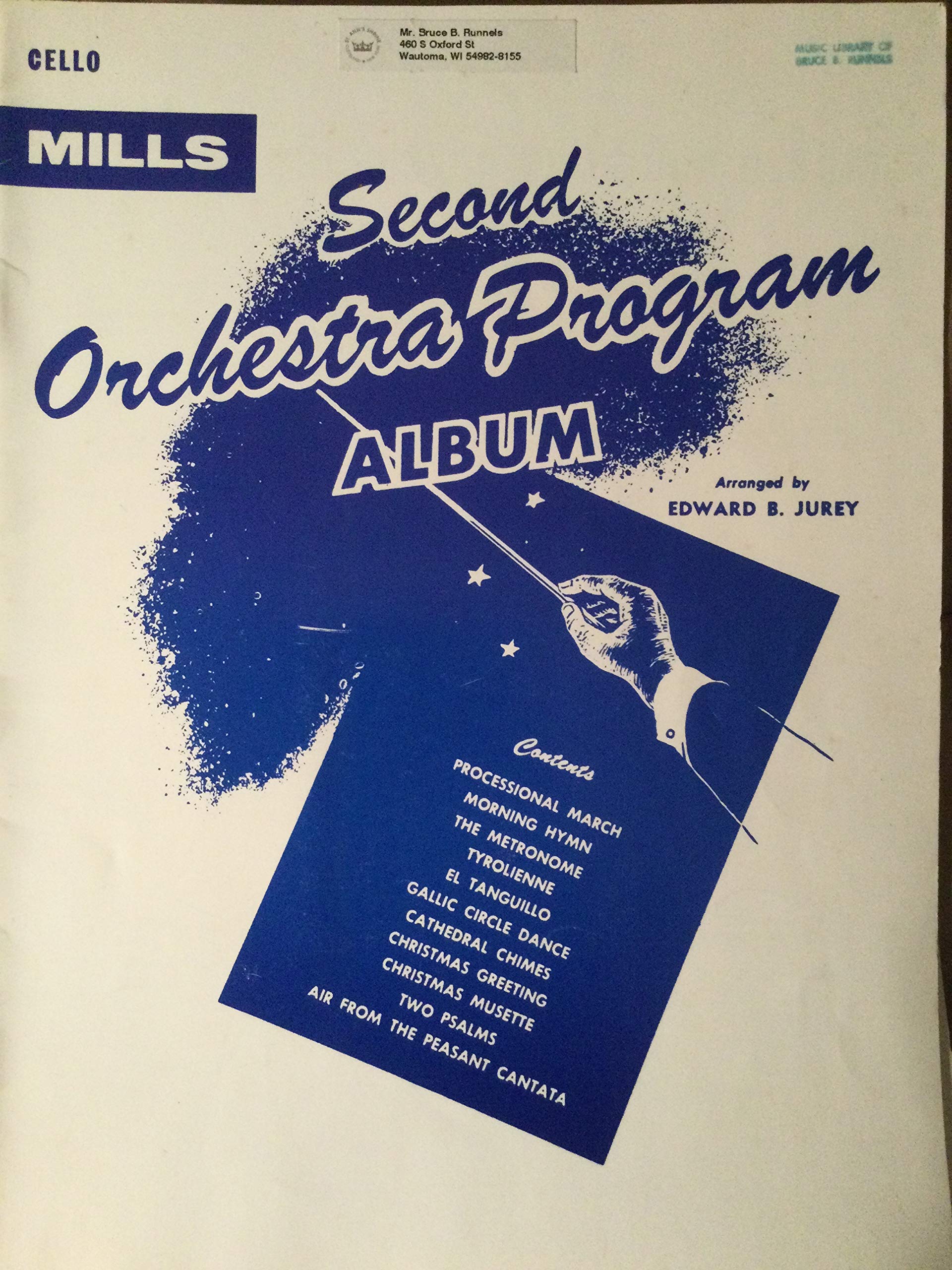 Second Orchestra Program Album: Cello Arts & Music