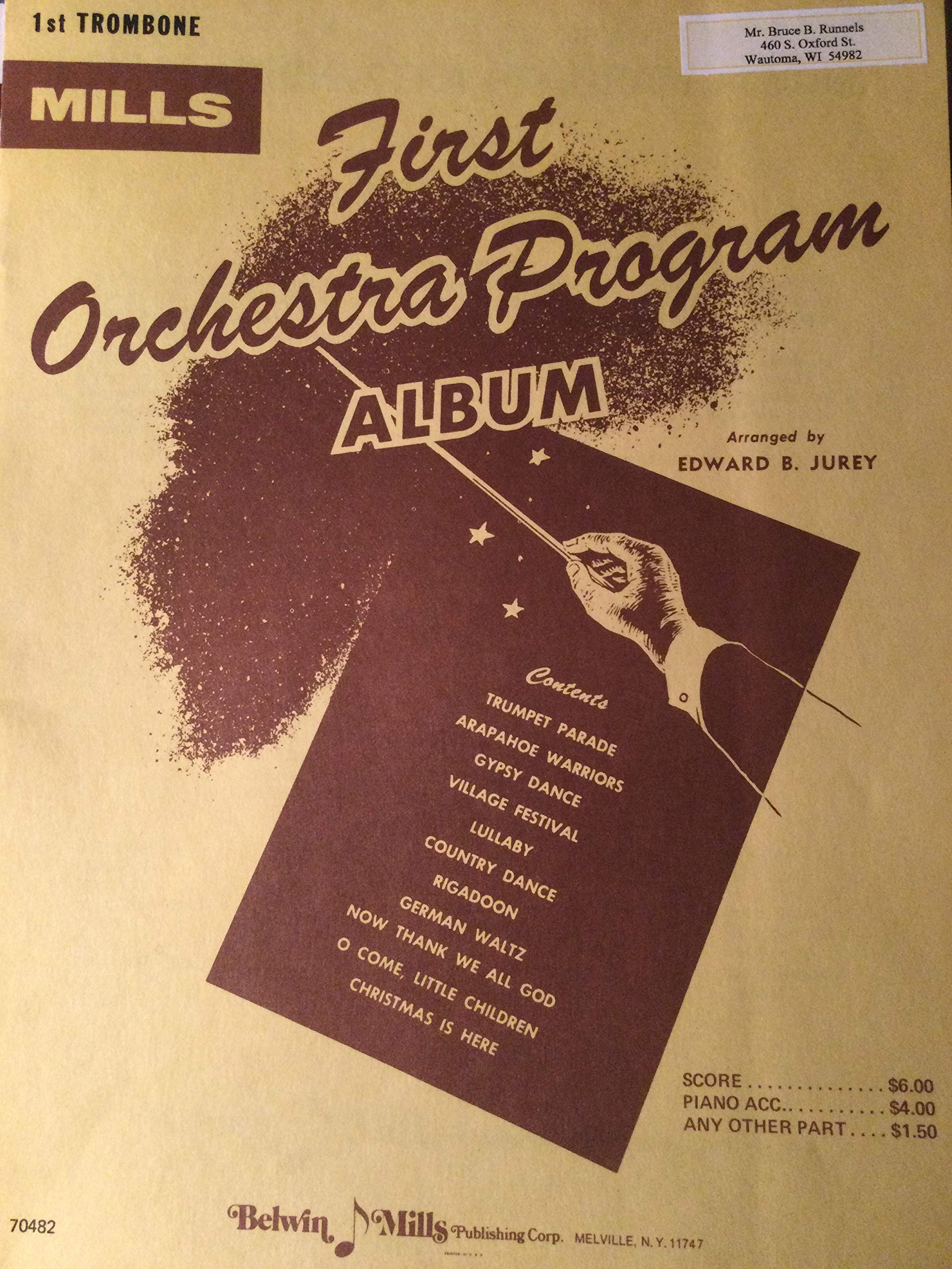 Product Image: First Orchestra Program Album: 1st Trombone