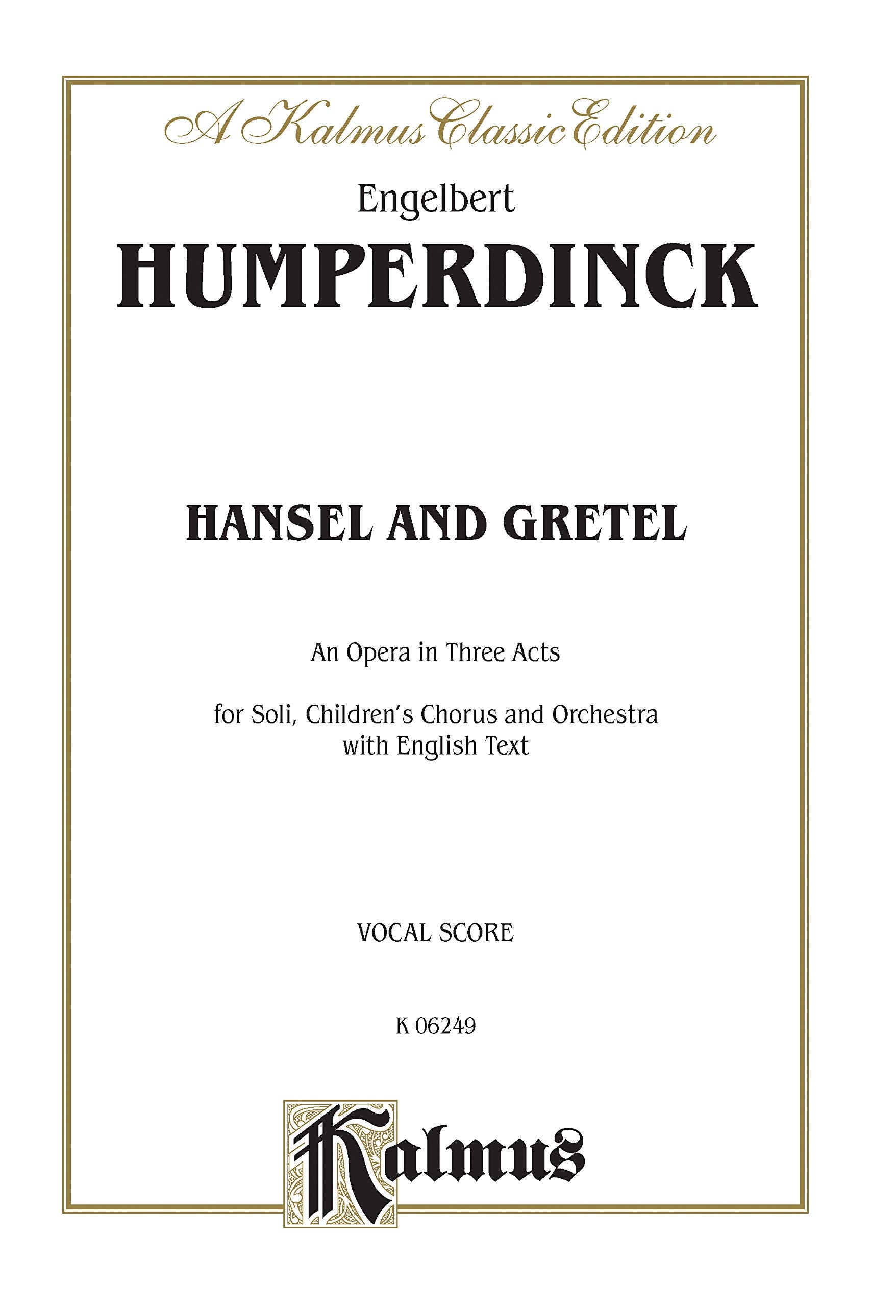Hansel and Gretel: Vocal Score (English Language Edition), Score Social Sciences