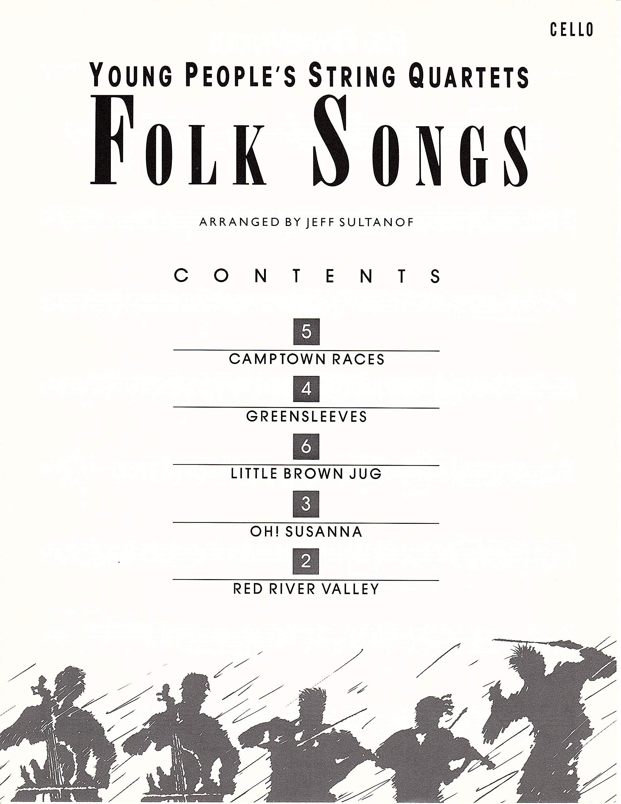 Folk Songs: Full Score & Parts (Young People's String Quartet) Arts & Music