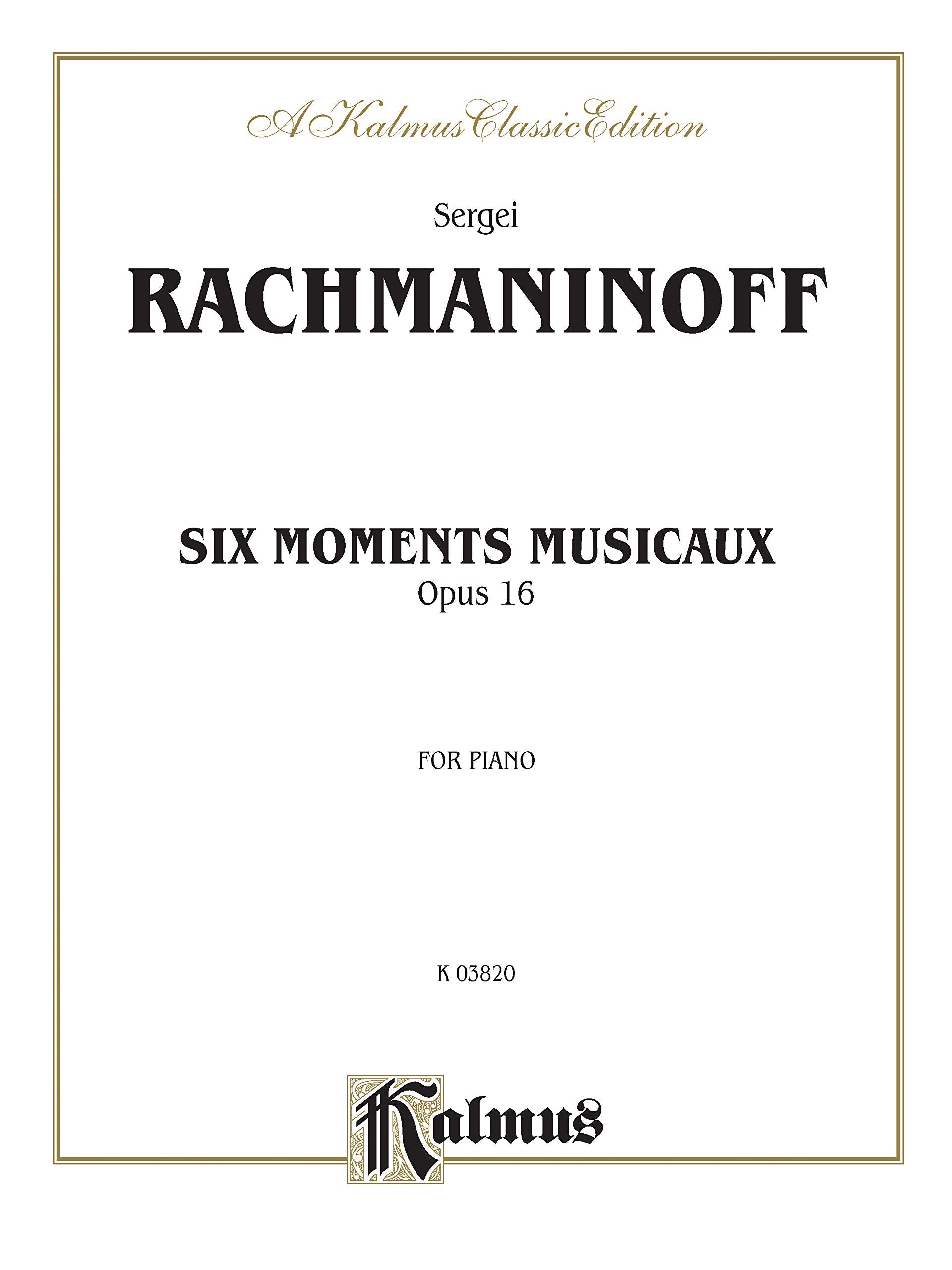 Six Moments Musicaux, Op. 16 Social Sciences