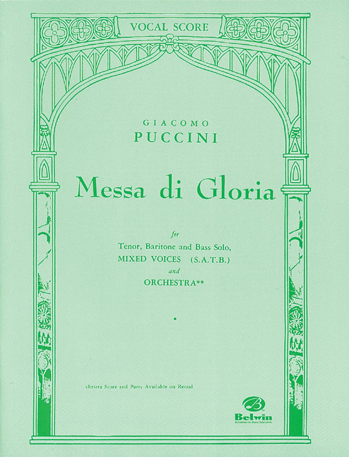 Messa Di Gloria: Satb (Orch. Acc.) book