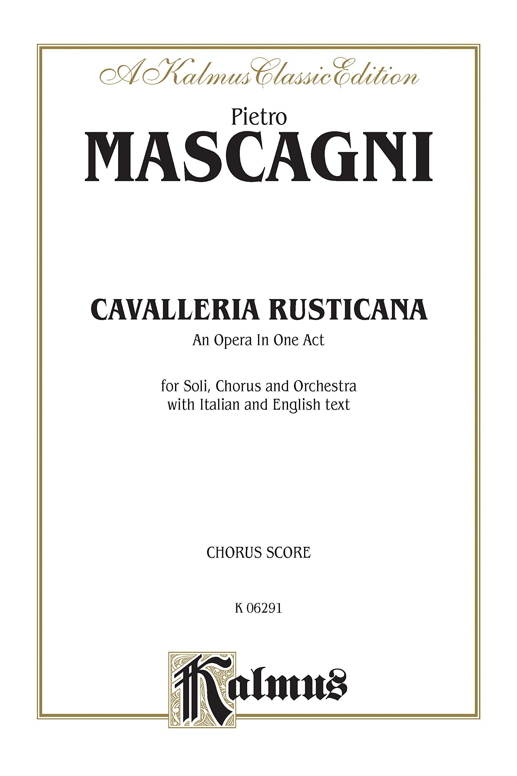 Mascagni, P: CAVALLERIA RUSTICANA Social Sciences