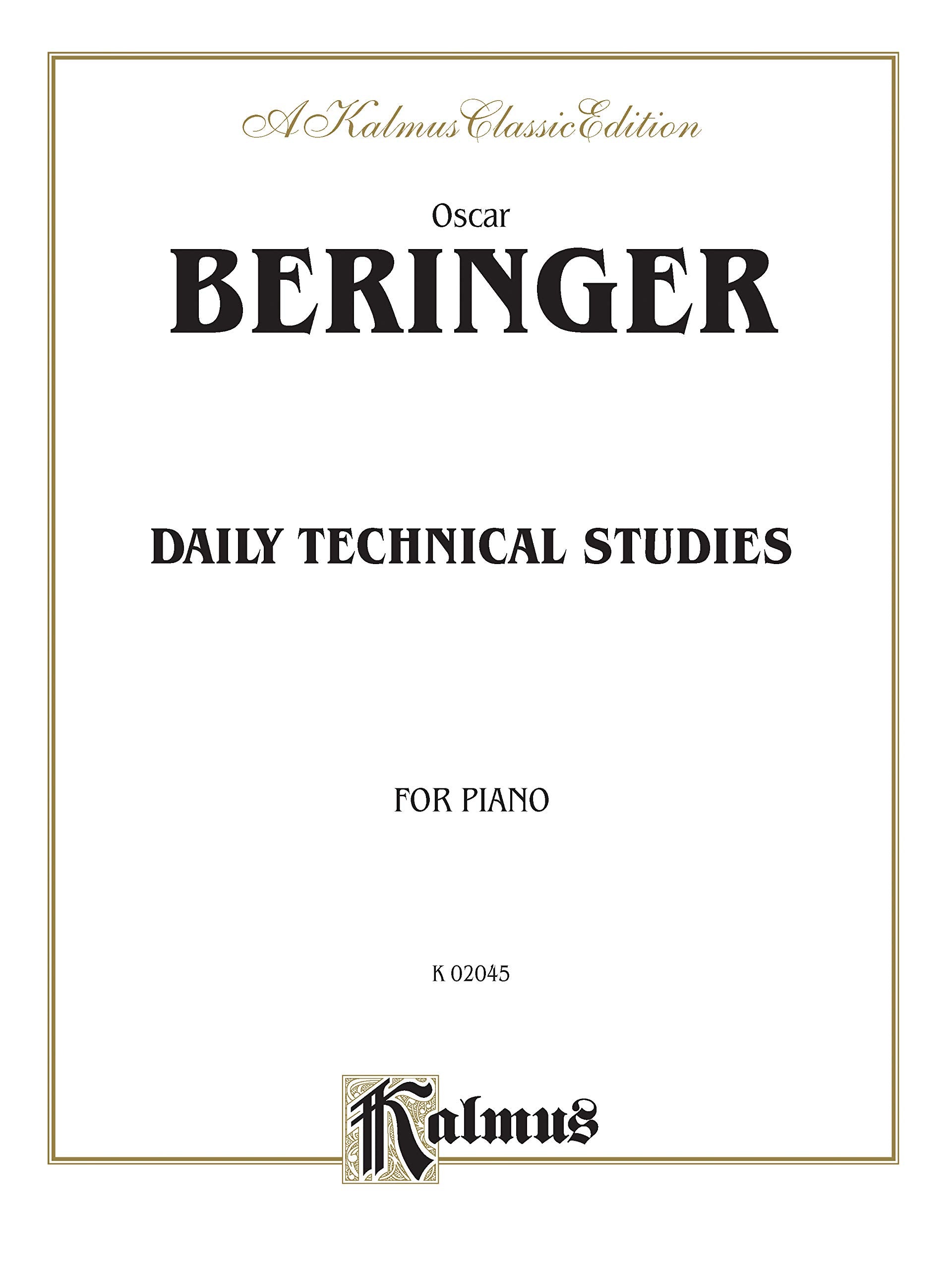 Oscar Beringer: Daily Technical Studies for Piano Sheet Music