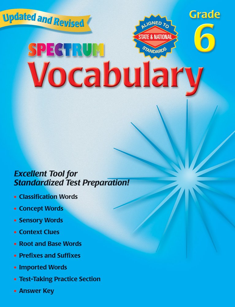 Spectrum Vocabulary: Grade 6 Reading Aloud & Learning to Read