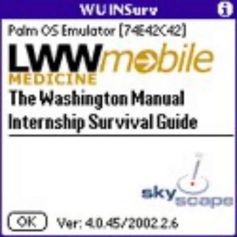 The Washington Manual Internship Survival Guide for Pda (The Washington Manual Survival Guide Series) Medicine