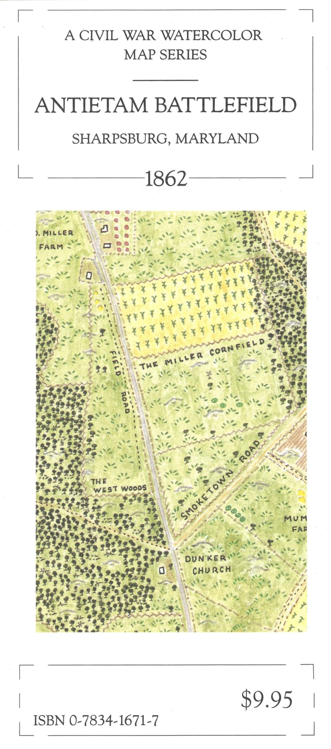 Antietam Battlefield, Sharpsburg, Maryland, 1862 (A Civil War Watercolor Map Series) Reference Books