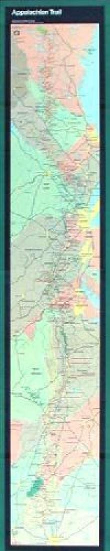 Appalachian Trail Narrow Wall Map (Maine to Georgia) Maps & Plans