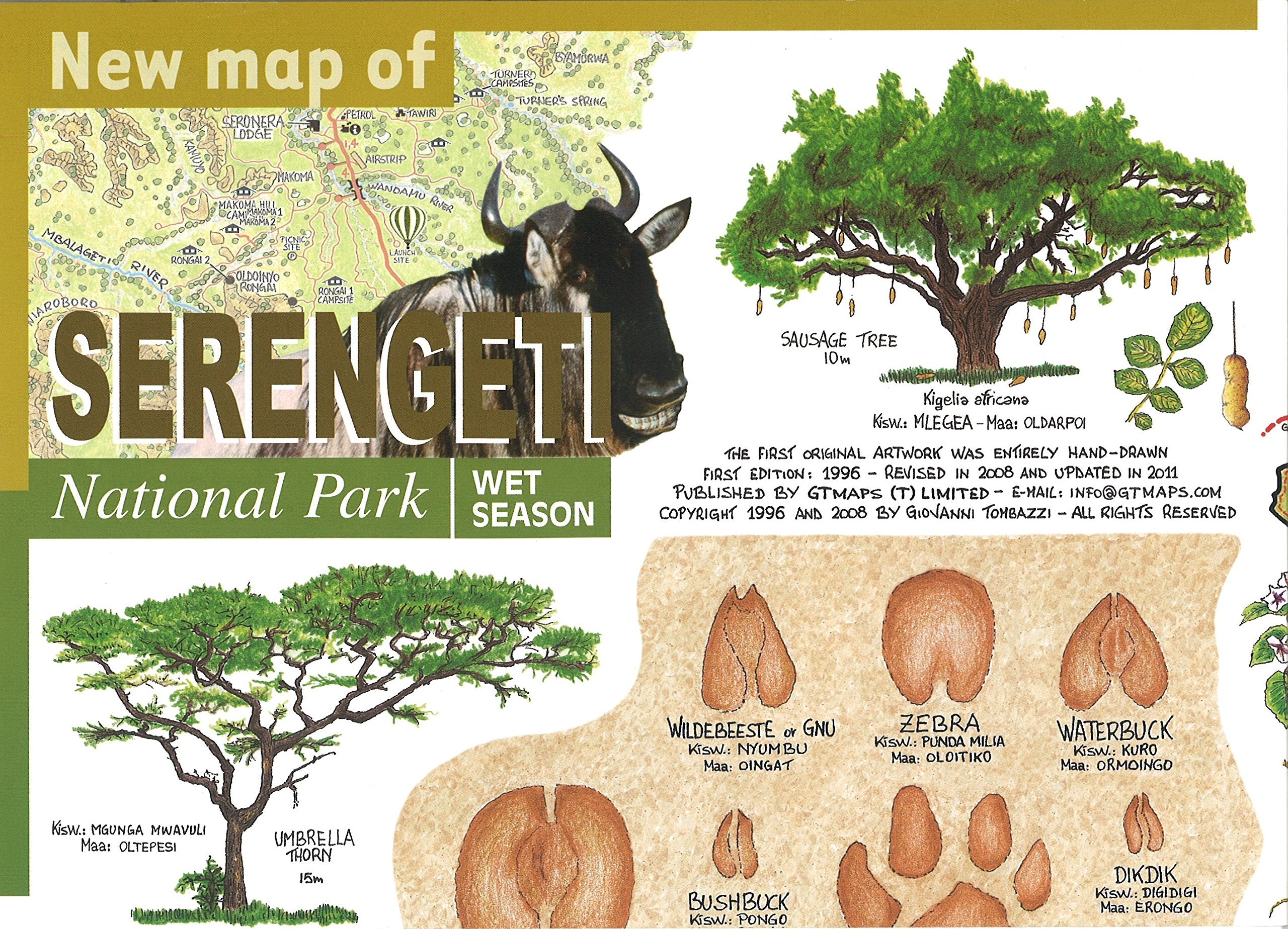 New Map of Serengeti National Park Maps & Plans