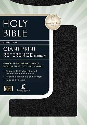 Holy Bible King James Version Classic Giant Print Center Column Reference Bible/Black Bonded Leather Indexed Religion & Esotericism