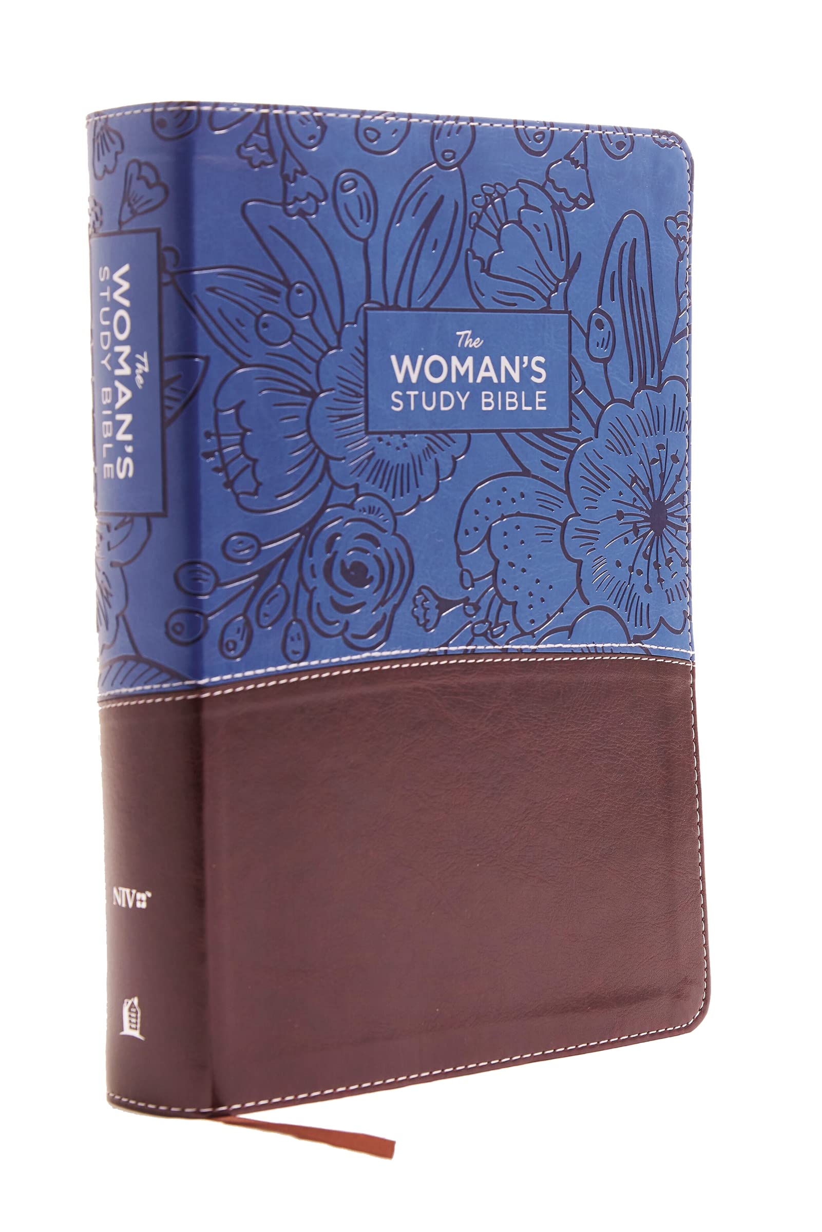NIV, The Woman's Study Bible, Leathersoft, Blue/Brown, Full-Color, Red Letter: Receiving God's Truth for Balance, Hope, and Transformation Religion & Esotericism