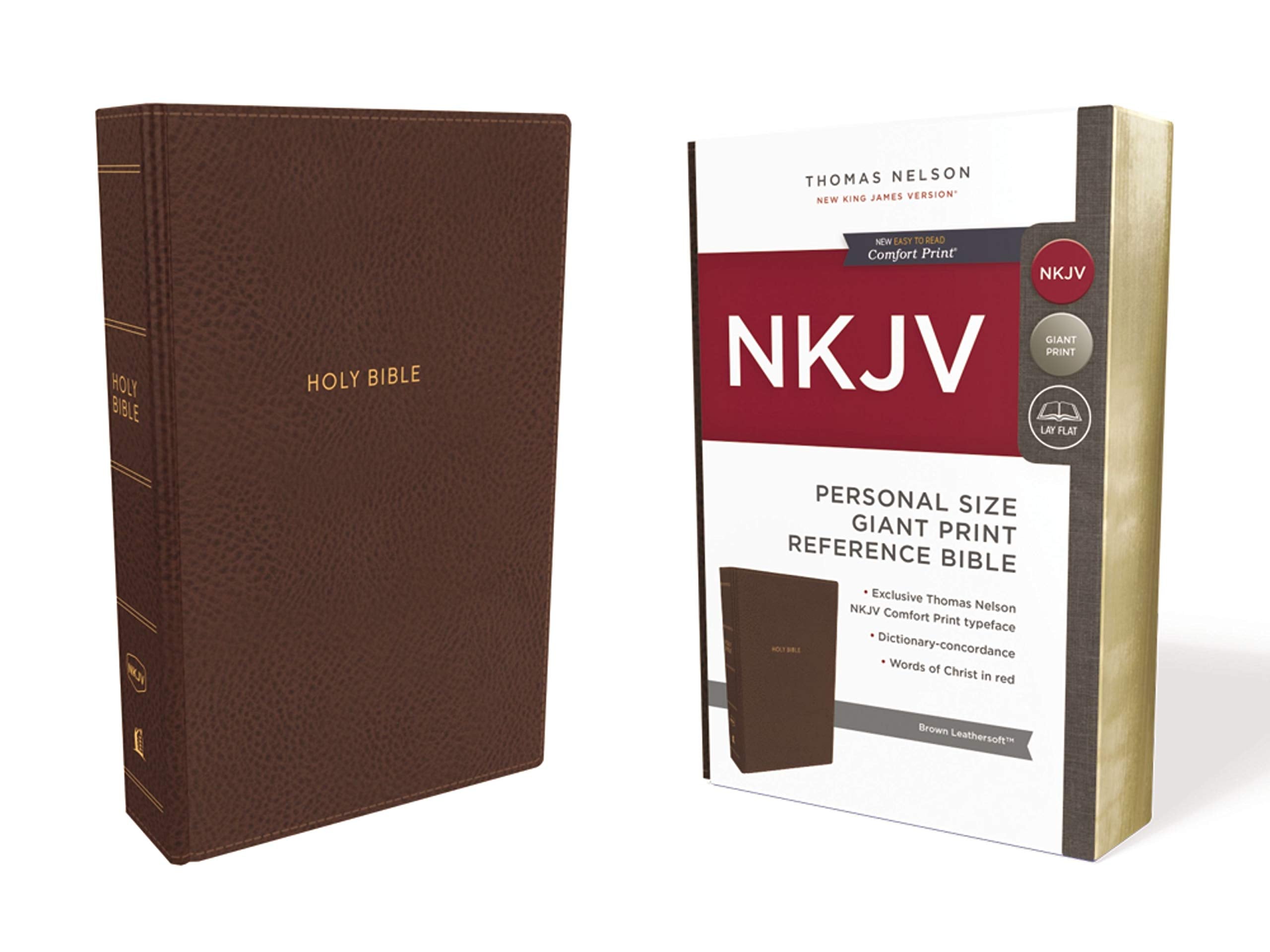 NKJV, Reference Bible, Personal Size Giant Print, Leathersoft, Brown, Red Letter, Comfort Print: Holy Bible, New King James Version Film, Art & Culture