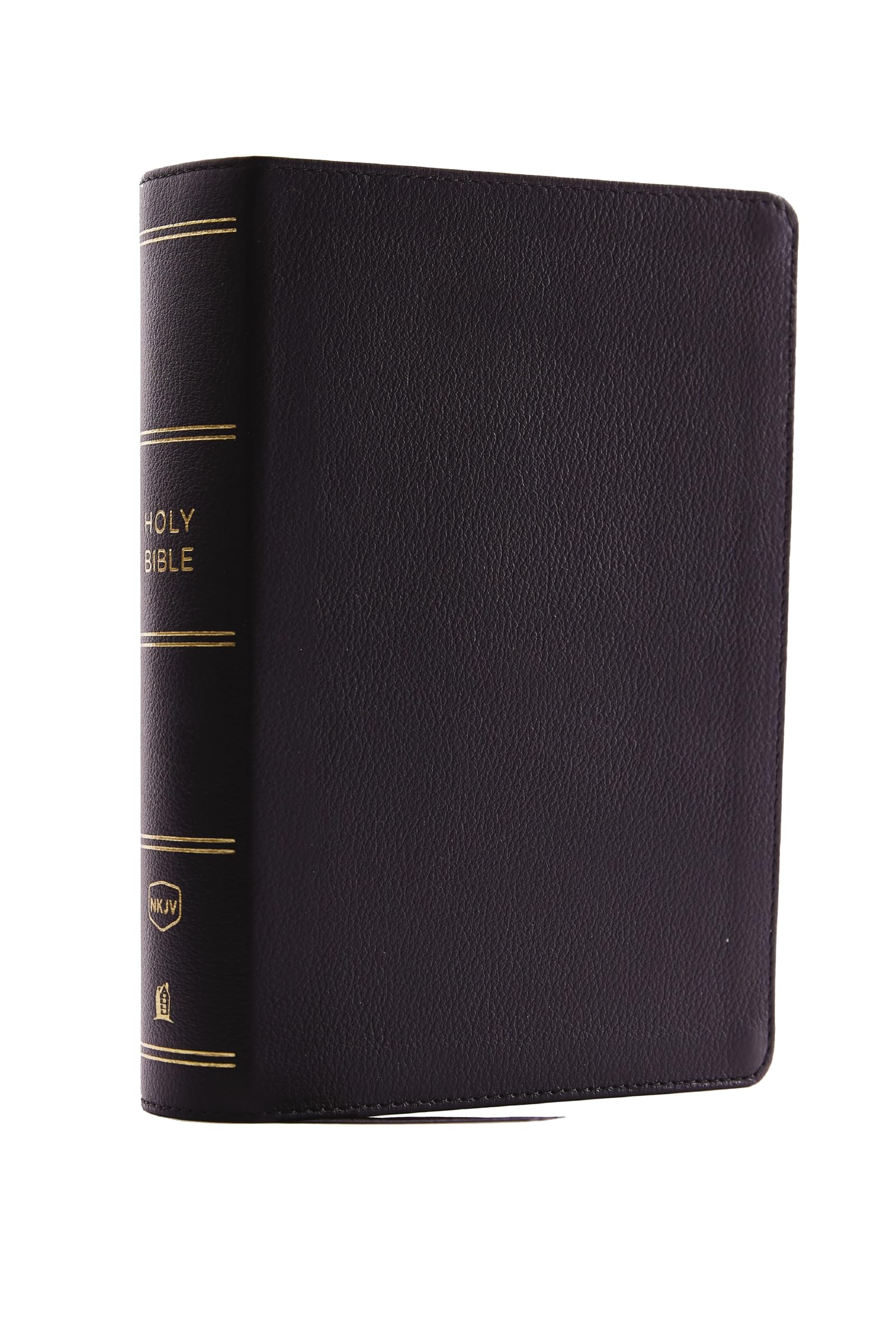 NKJV, Compact Single-Column Reference Bible, Genuine Leather, Black, Comfort Print: Holy Bible, New King James Version book