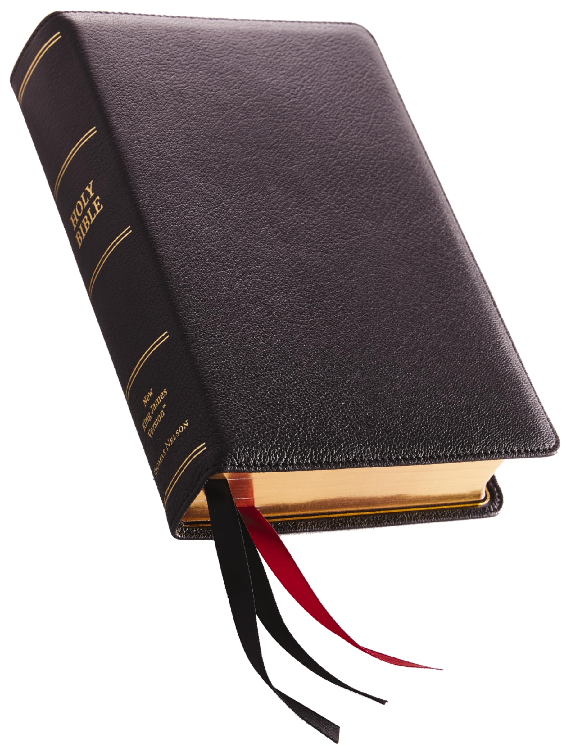 NKJV, Single-Column Reference Bible, Premium Goatskin Leather, Black, Premier Collection, Comfort Print: Holy Bible, New King James Version book