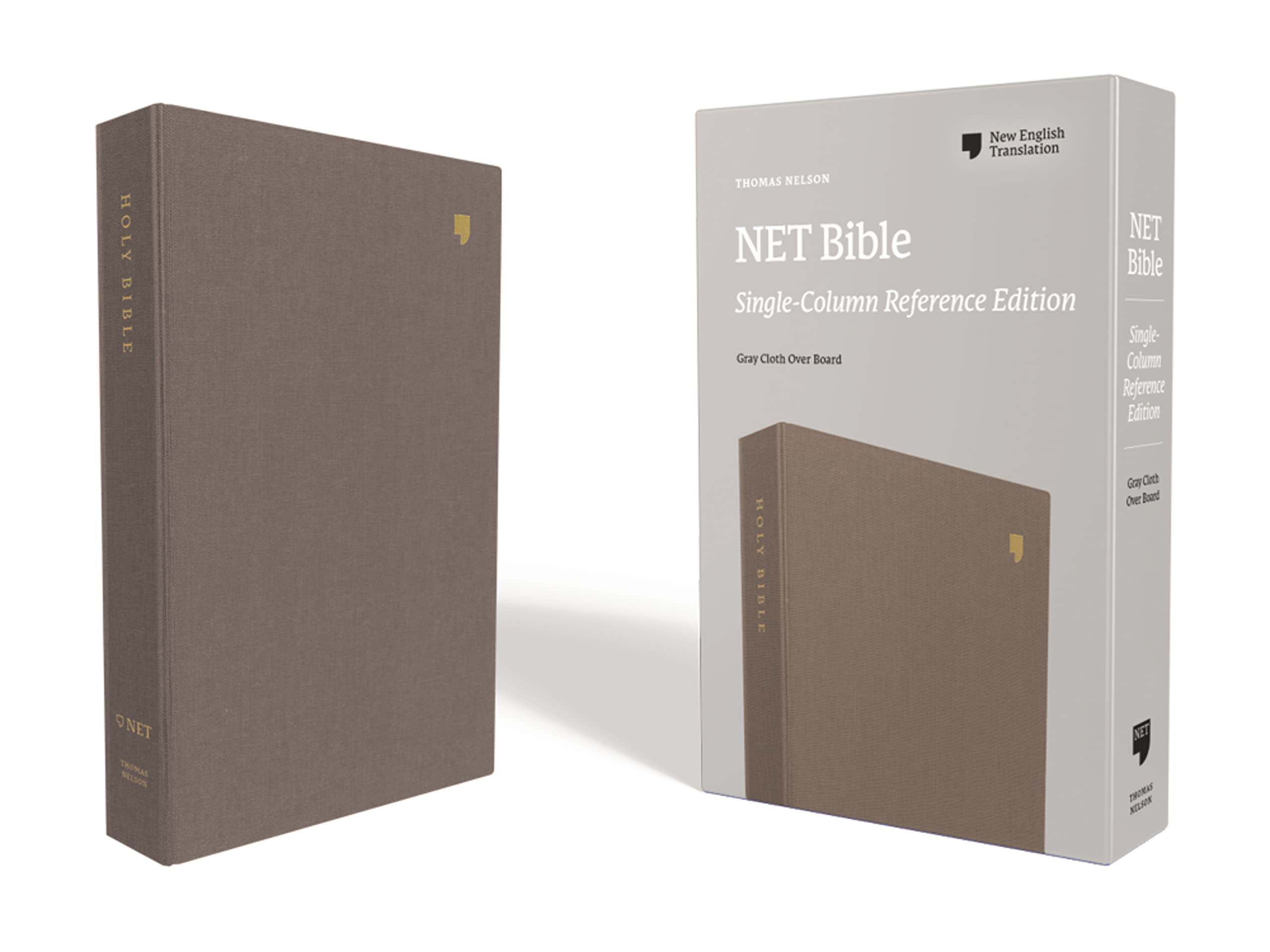 Product Image: NET Bible, Single-Column Reference, Cloth over Board, Gray, Comfort Print: Holy Bible