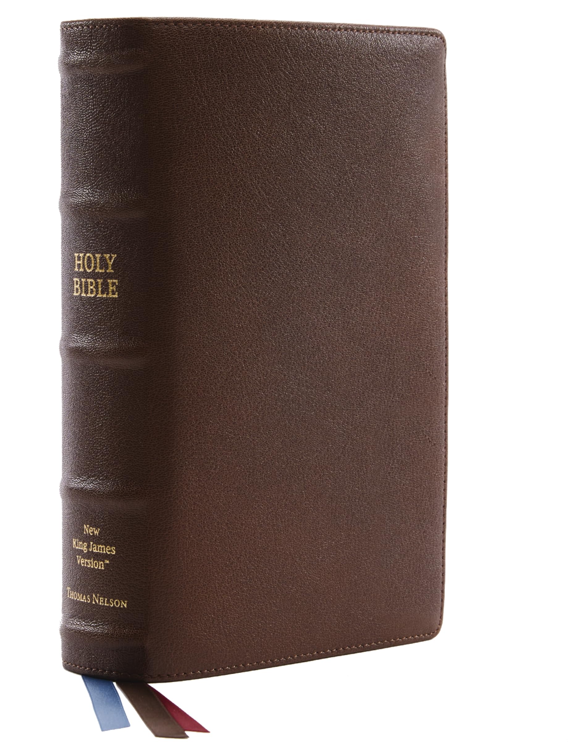 NKJV, Single-Column Reference Bible, Premium Goatskin Leather, Brown, Premier Collection, Comfort Print: Holy Bible, New King James Version Film, Art & Culture