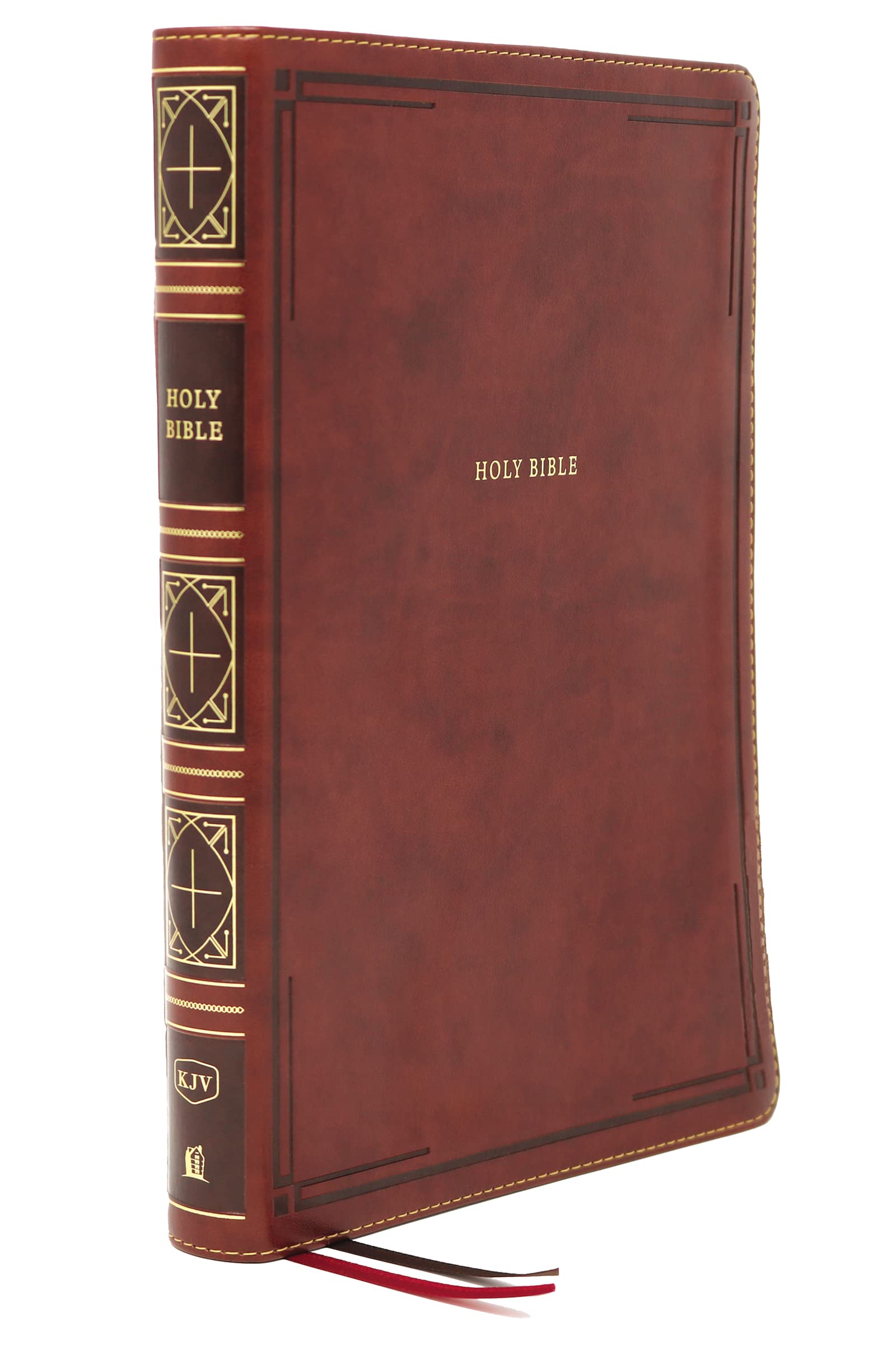 KJV Holy Bible: Giant Print Thinline Bible, Brown Leathersoft, Red Letter, Comfort Print: King James Version Religion & Esotericism