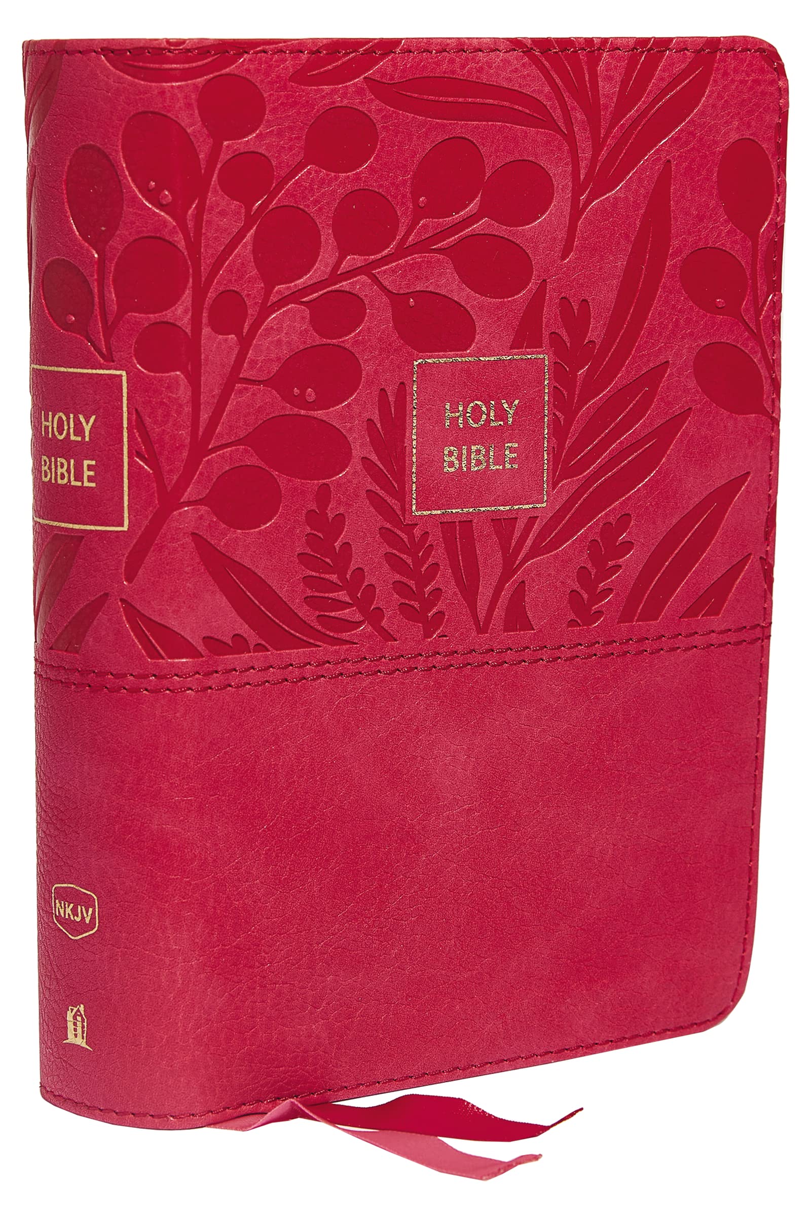 NKJV, End-of-Verse Reference Bible, Compact, Leathersoft, Pink, Red Letter, Comfort Print: Holy Bible, New King James Version Drama