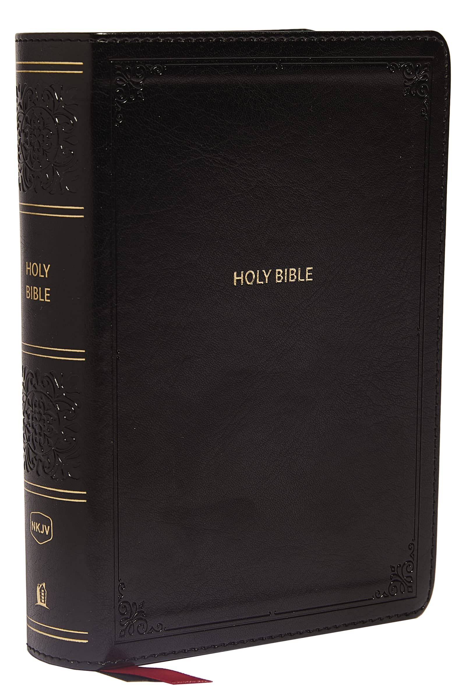 NKJV, End-of-Verse Reference Bible, Compact, Leathersoft, Black, Red Letter, Comfort Print: Holy Bible, New King James Version Drama