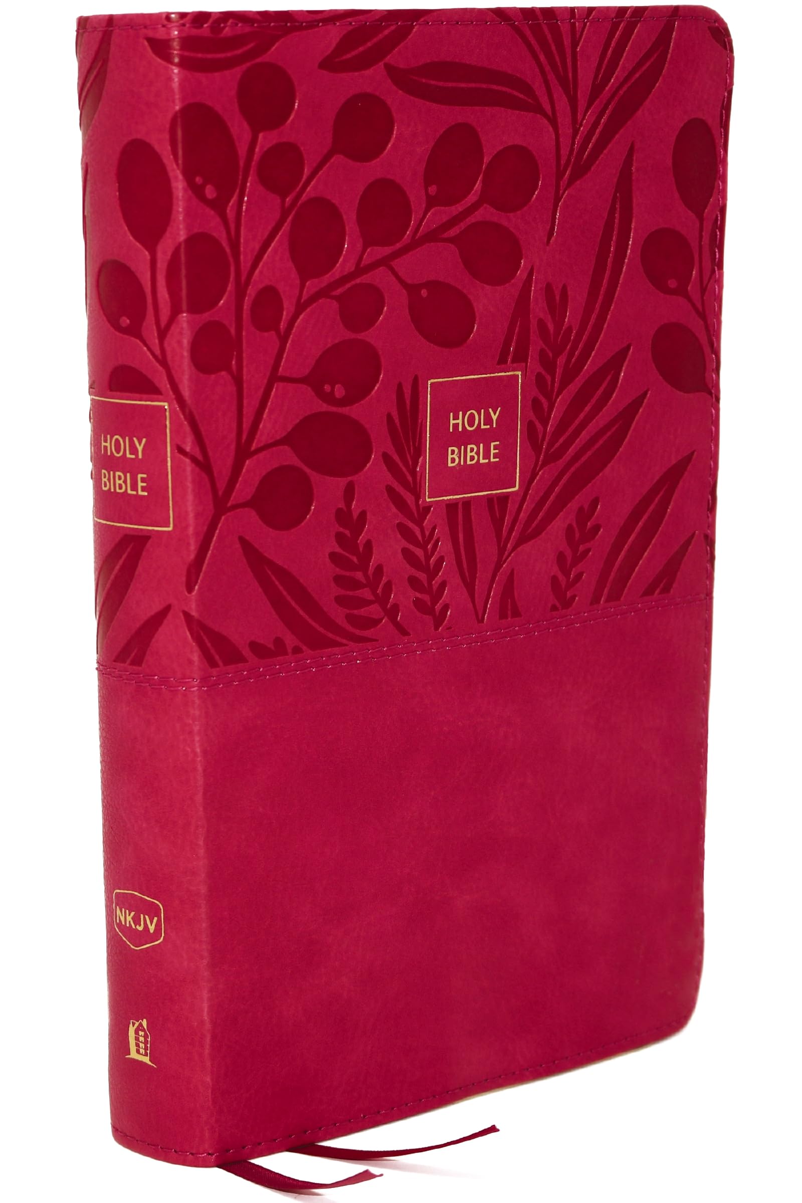 NKJV, End-of-Verse Reference Bible, Personal Size Large Print, Leathersoft, Pink, Thumb Indexed, Red Letter, Comfort Print: Holy Bible, New King James Version Film, Art & Culture