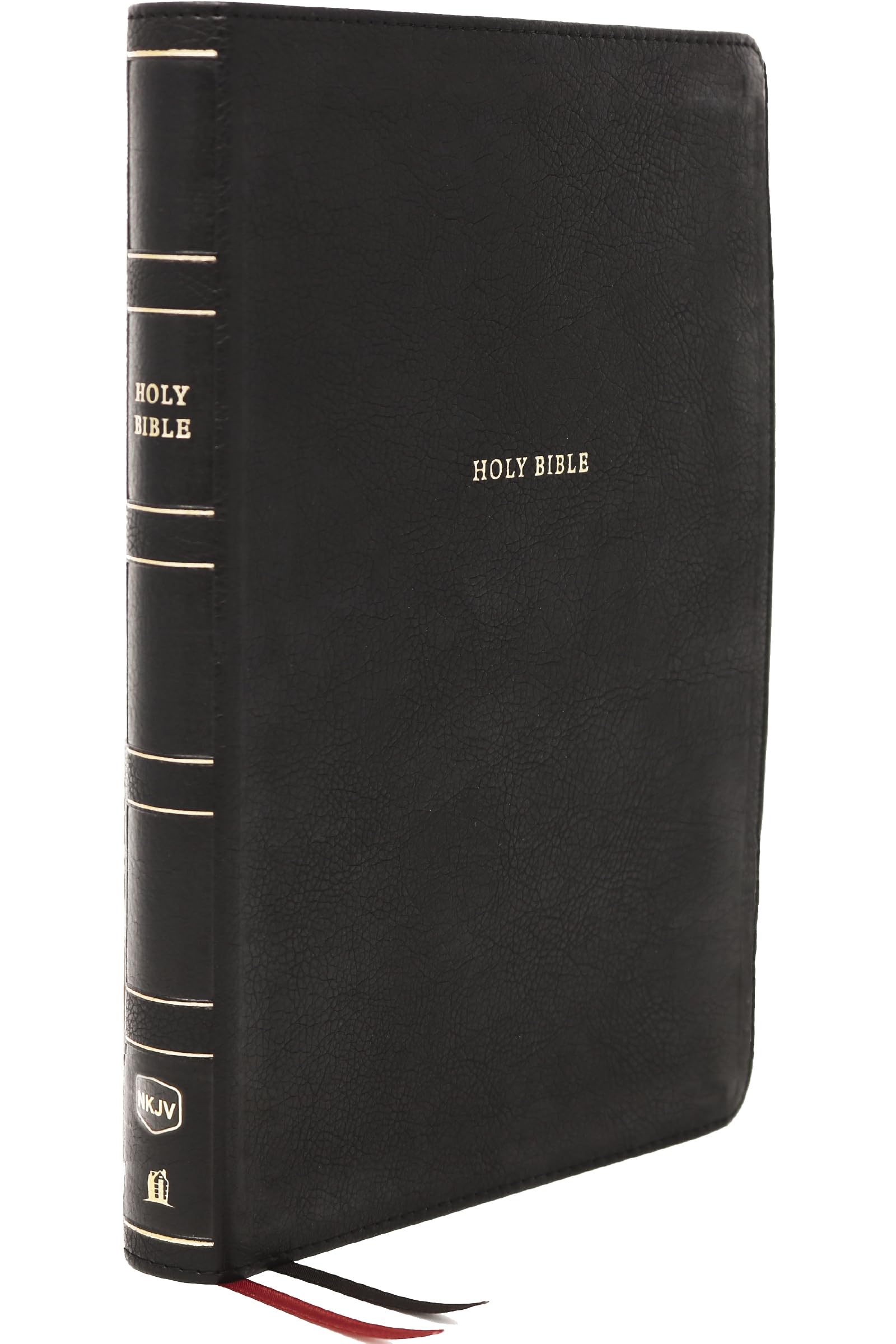 NKJV, Thinline Reference Bible, Large Print, Leathersoft, Black, Thumb Indexed, Red Letter, Comfort Print: Holy Bible, New King James Version Religion & Esotericism