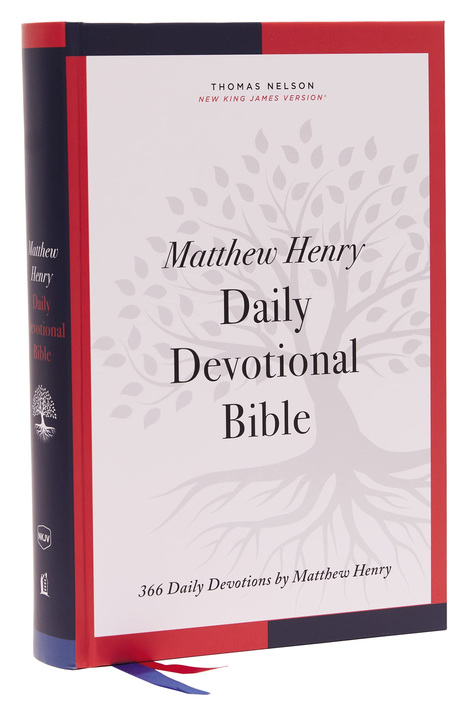 NKJV, Matthew Henry Daily Devotional Bible, Hardcover, Red Letter, Thumb Indexed, Comfort Print: 366 Daily Devotions by Matthew Henry Philosophy
