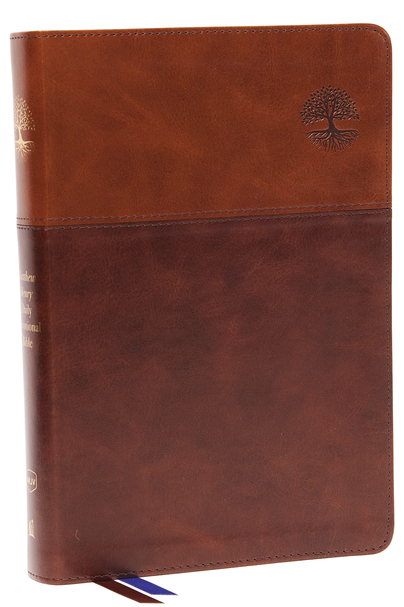 NKJV, Matthew Henry Daily Devotional Bible, Leathersoft, Brown, Red Letter, Thumb Indexed, Comfort Print: 366 Daily Devotions by Matthew Henry Philosophy