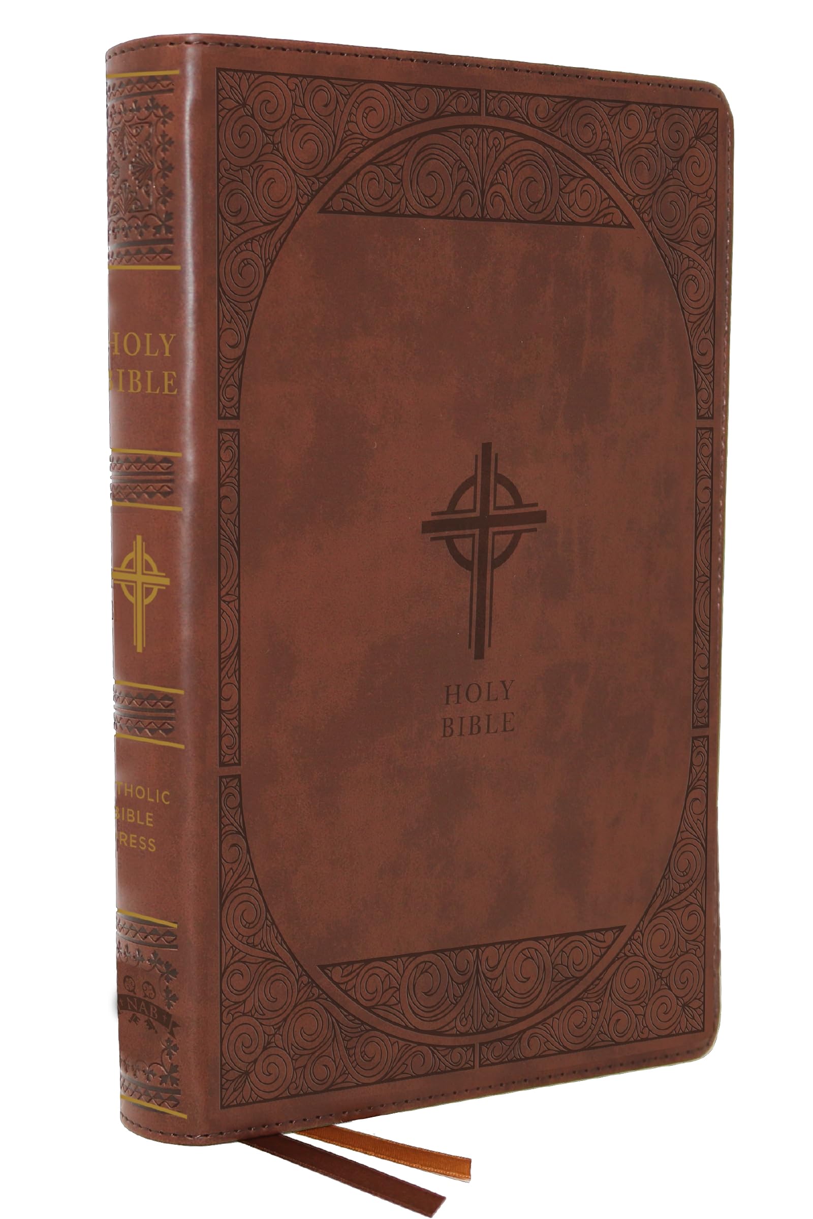 NABRE, New American Bible, Revised Edition, Catholic Bible, Large Print Edition, Leathersoft, Brown, Thumb Indexed, Comfort Print: Holy Bible Religion & Esotericism