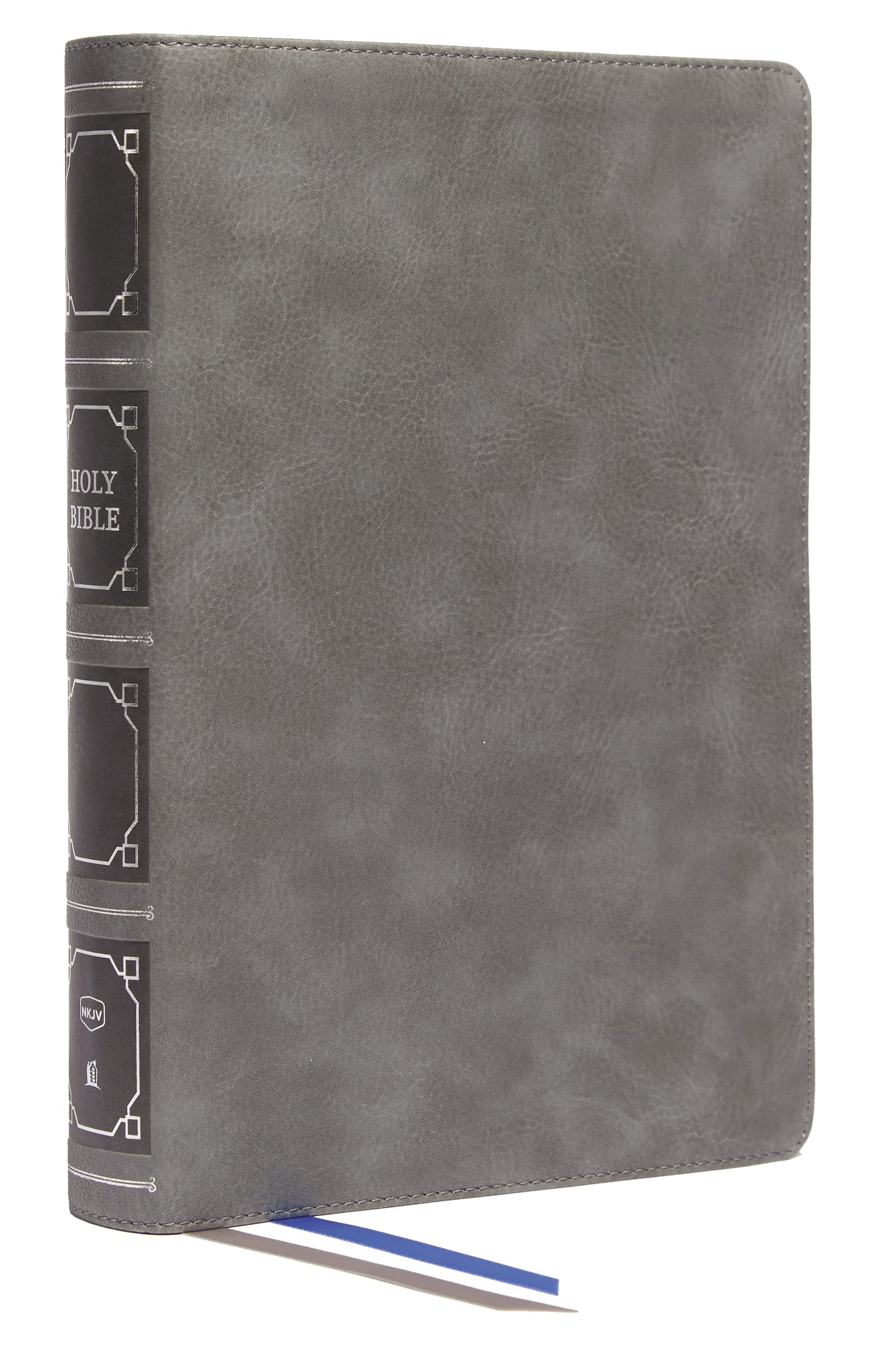 NKJV, Reference Bible, Classic Verse-by-Verse, Center-Column, Leathersoft, Gray, Red Letter, Comfort Print: Holy Bible, New King James Version Religion & Esotericism