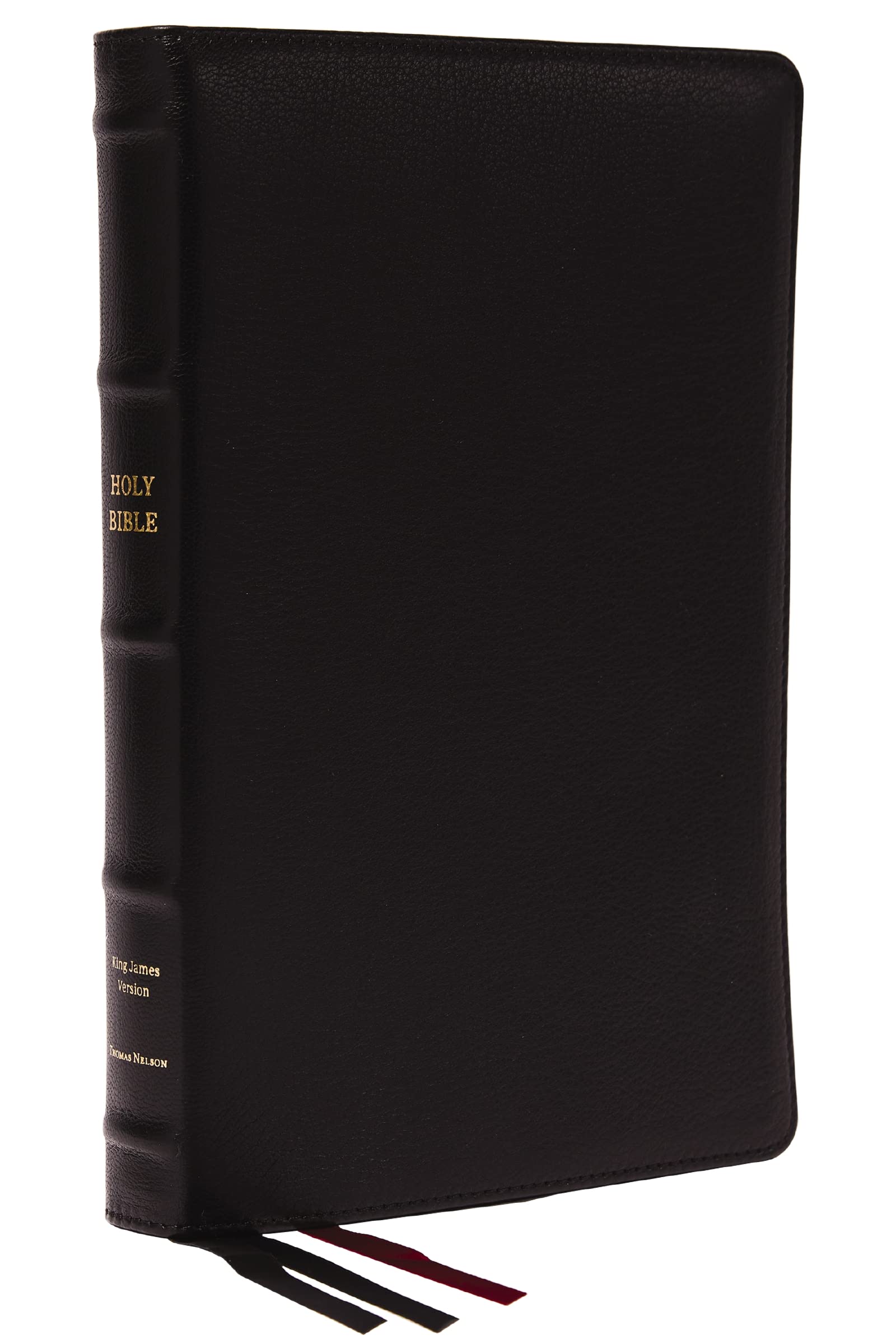 KJV Holy Bible: Large Print Thinline, Black Goatskin Leather, Premier collection, Red Letter, Comfort Print: King James Version book