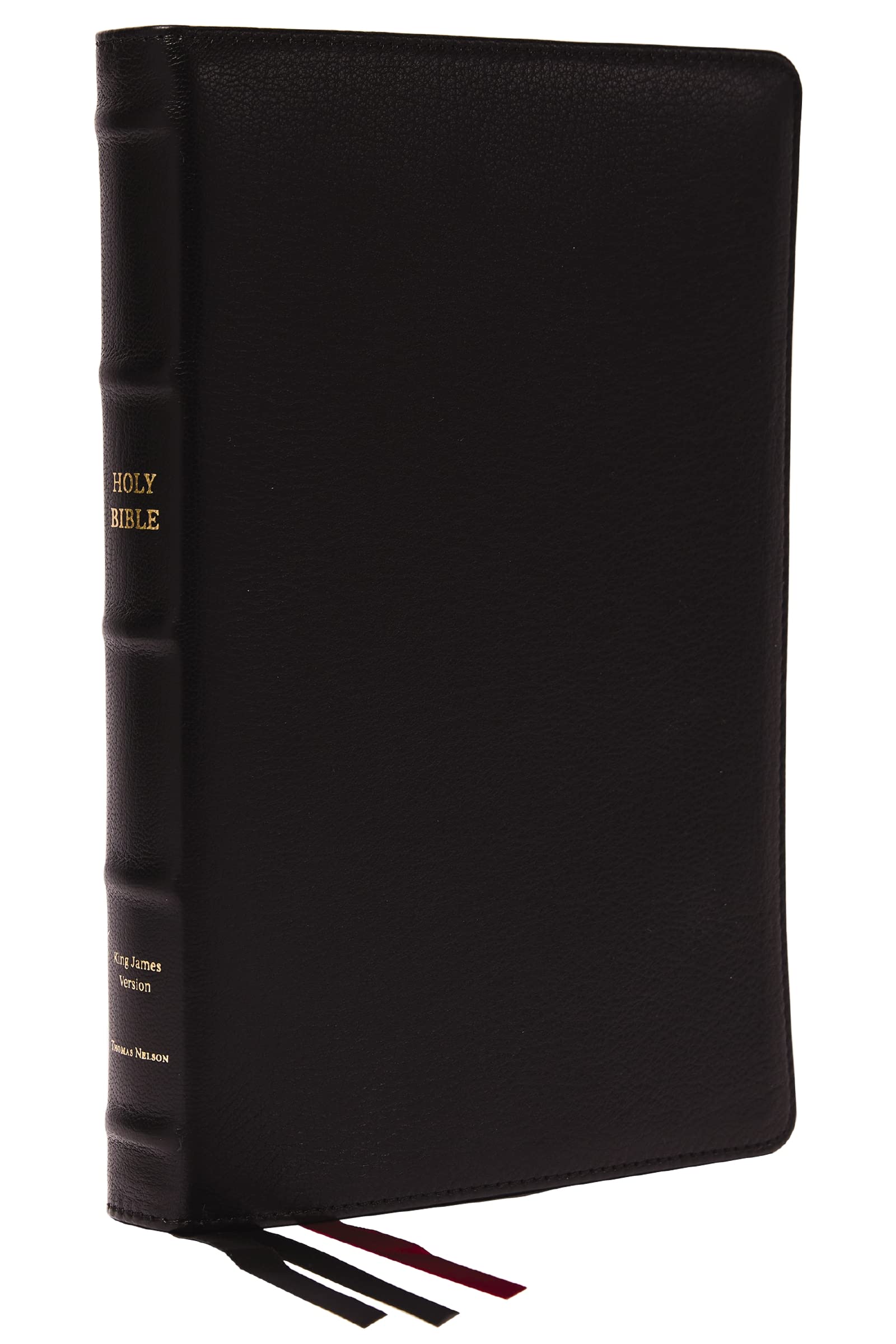 KJV Holy Bible: Large Print Thinline, Black Goatskin Leather, Premier Collection, Red Letter, Comfort Print (Thumb Indexed): King James Version: Holy Bible, King James Version Politics & History