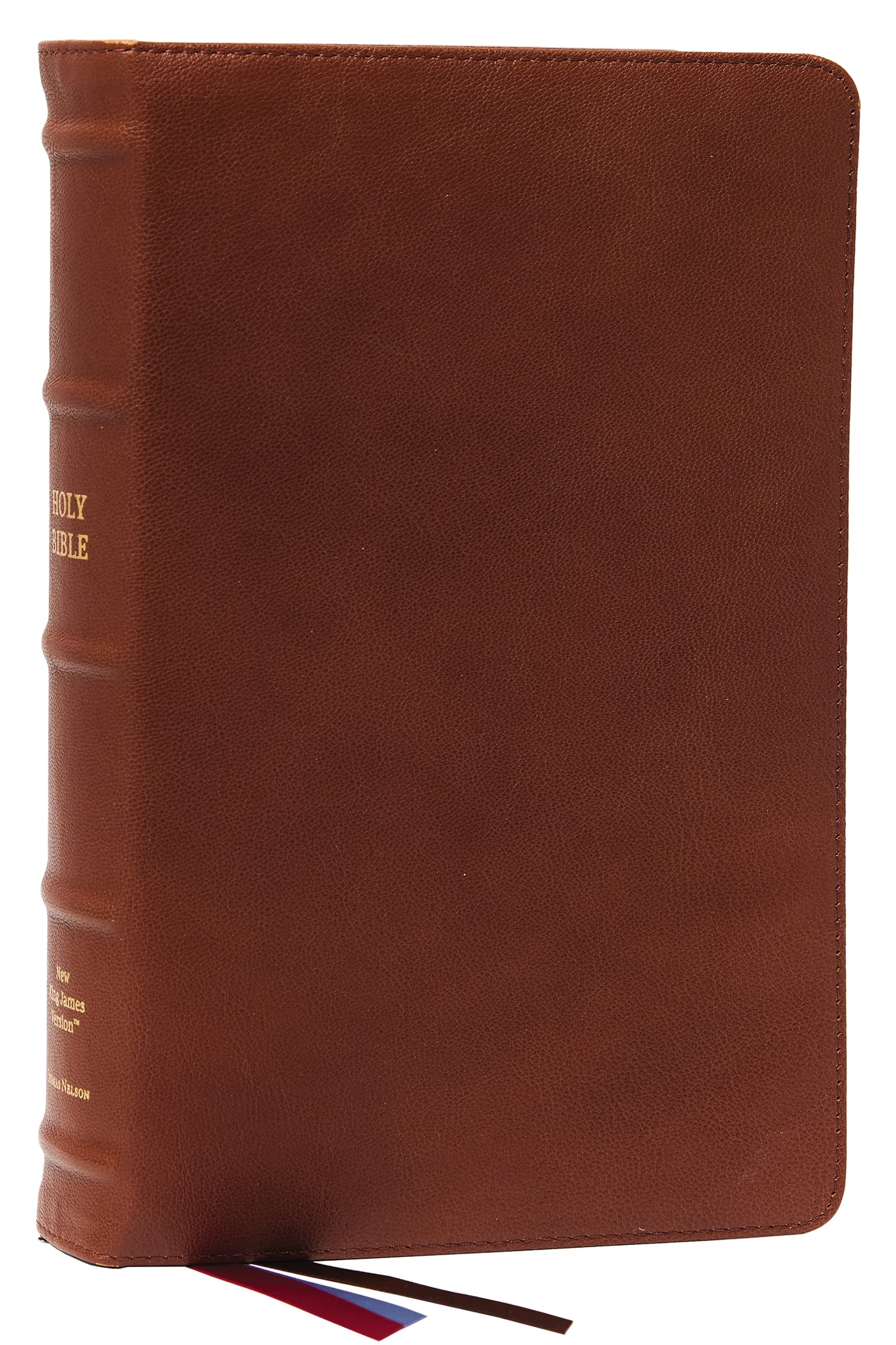 NKJV, End-of-Verse Reference Bible, Personal Size Large Print, Premium Goatskin Leather, Brown, Premier Collection, Red Letter, Comfort Print: Holy Bible, New King James Version Religion & Esotericism