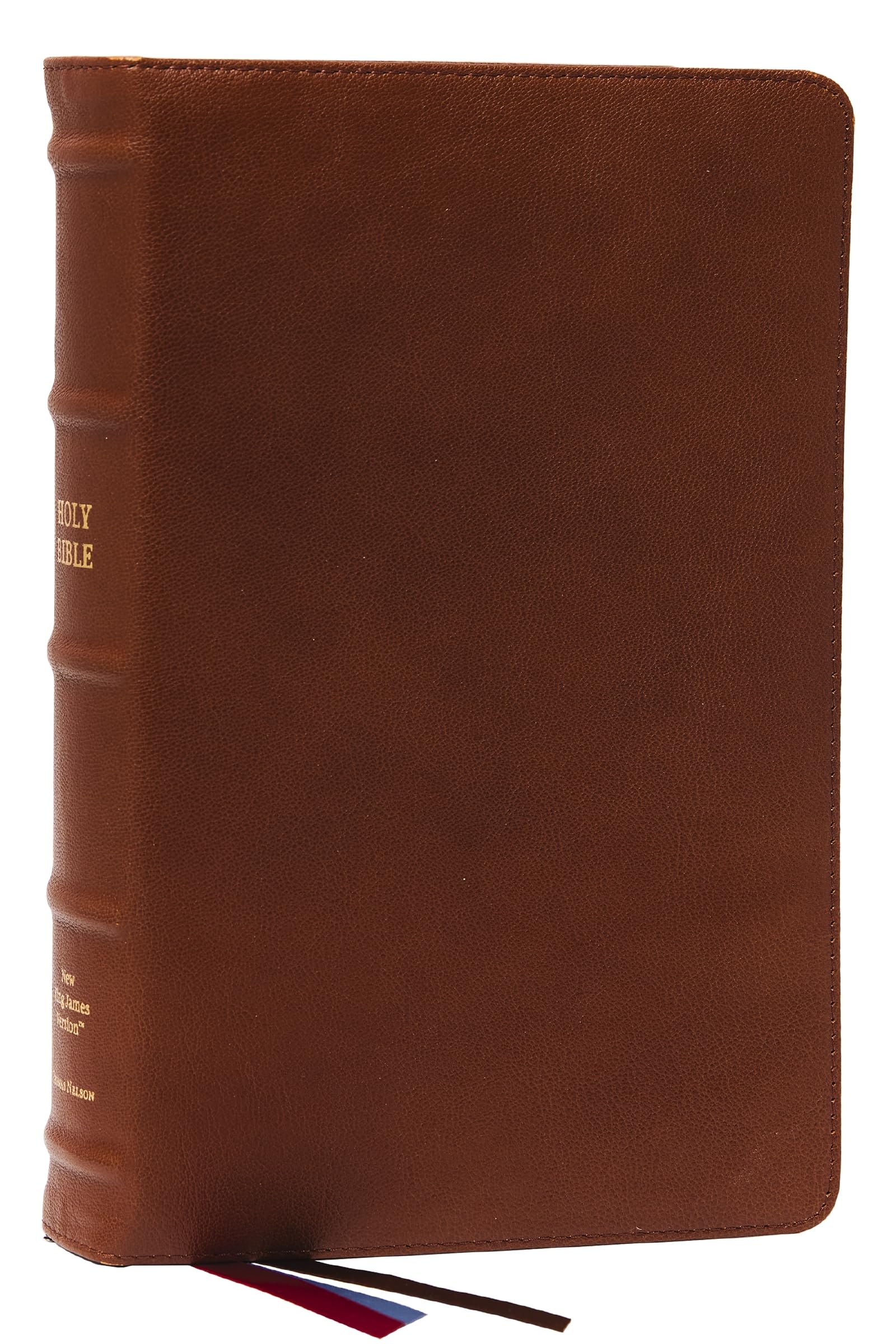 NKJV, End-of-Verse Reference Bible, Personal Size Large Print, Premium Goatskin Leather, Brown, Premier Collection, Red Letter, Thumb Indexed, Comfort Print: Holy Bible, New King James Version Religion & Esotericism