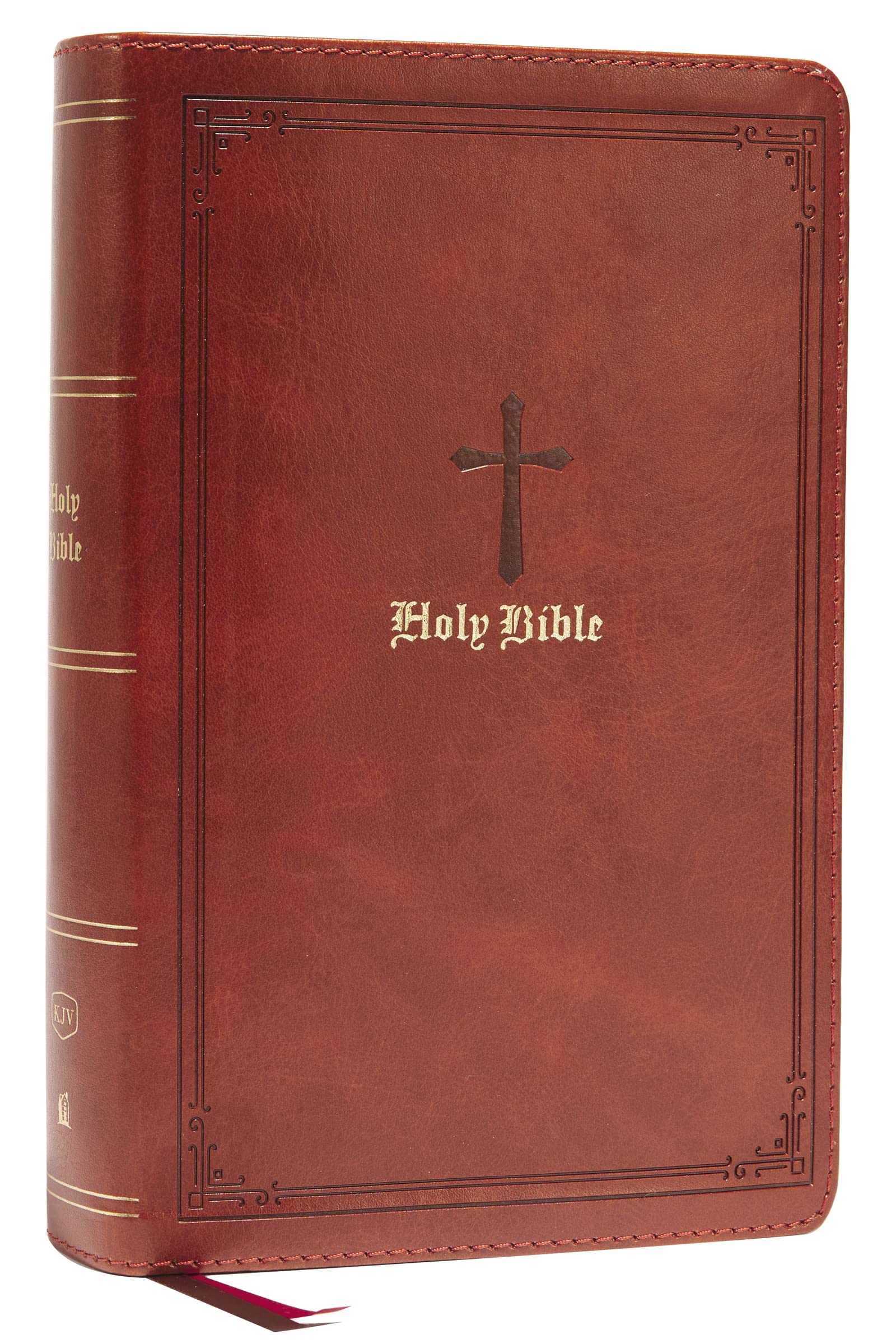 KJV Holy Bible: Large Print Single-Column with 43,000 End-of-Verse Cross References, Brown Leathersoft, Personal Size, Red Letter, Comfort Print: King James Version: Holy Bible, King James Version Health, Nutrition & Fitness