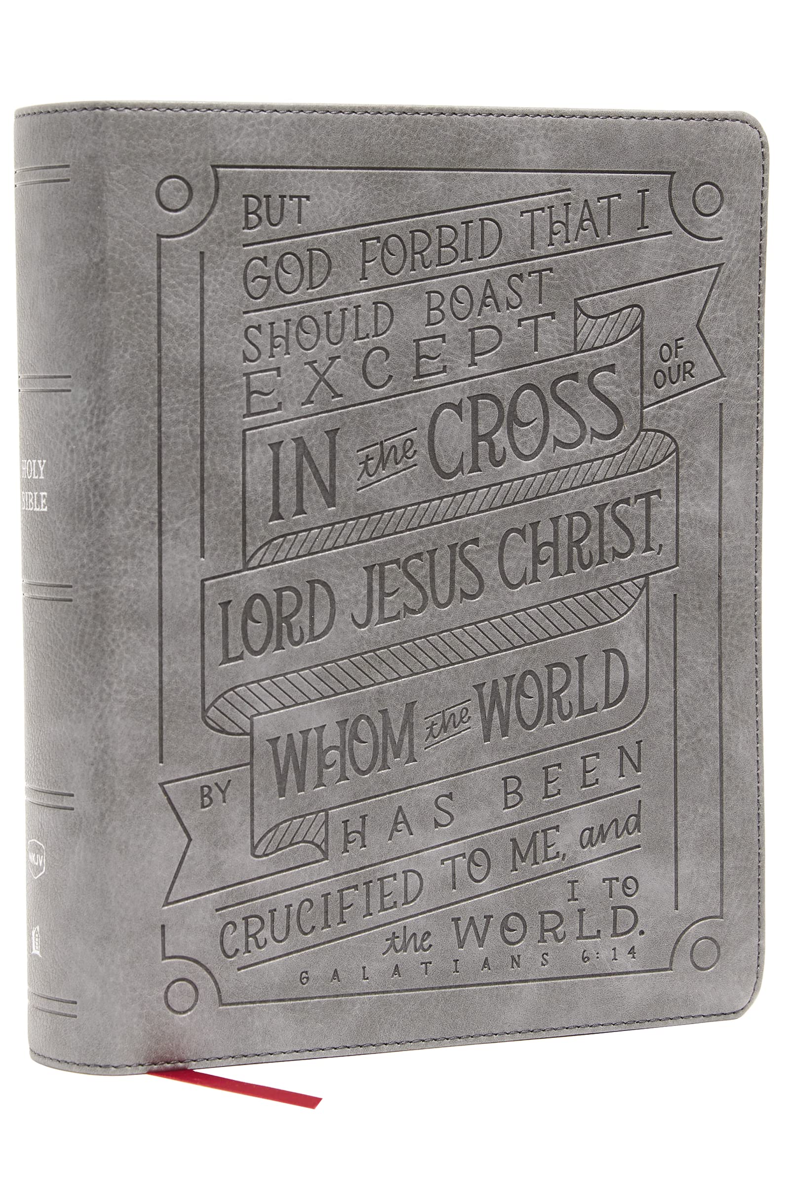 NKJV, Journal Reference Edition Bible, Verse Art Cover Collection, Leathersoft, Gray, Red Letter, Comfort Print: Let Scripture Explain Scripture. Reflect on What You Learn. Leisure, Home & Garden
