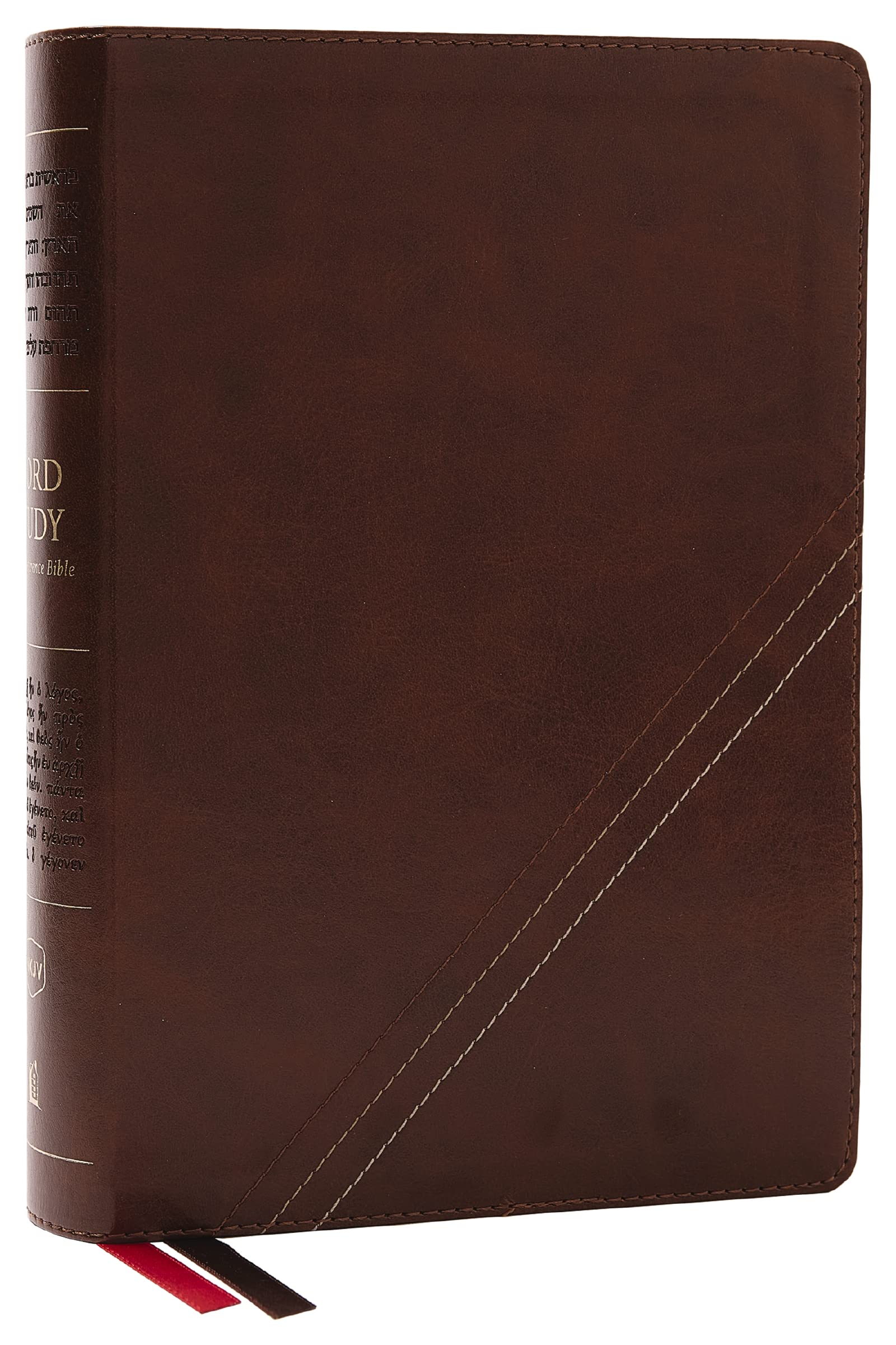 NKJV, Word Study Reference Bible, Leathersoft, Brown, Red Letter, Thumb Indexed, Comfort Print: 2,000 Keywords that Unlock the Meaning of the Bible Philosophy