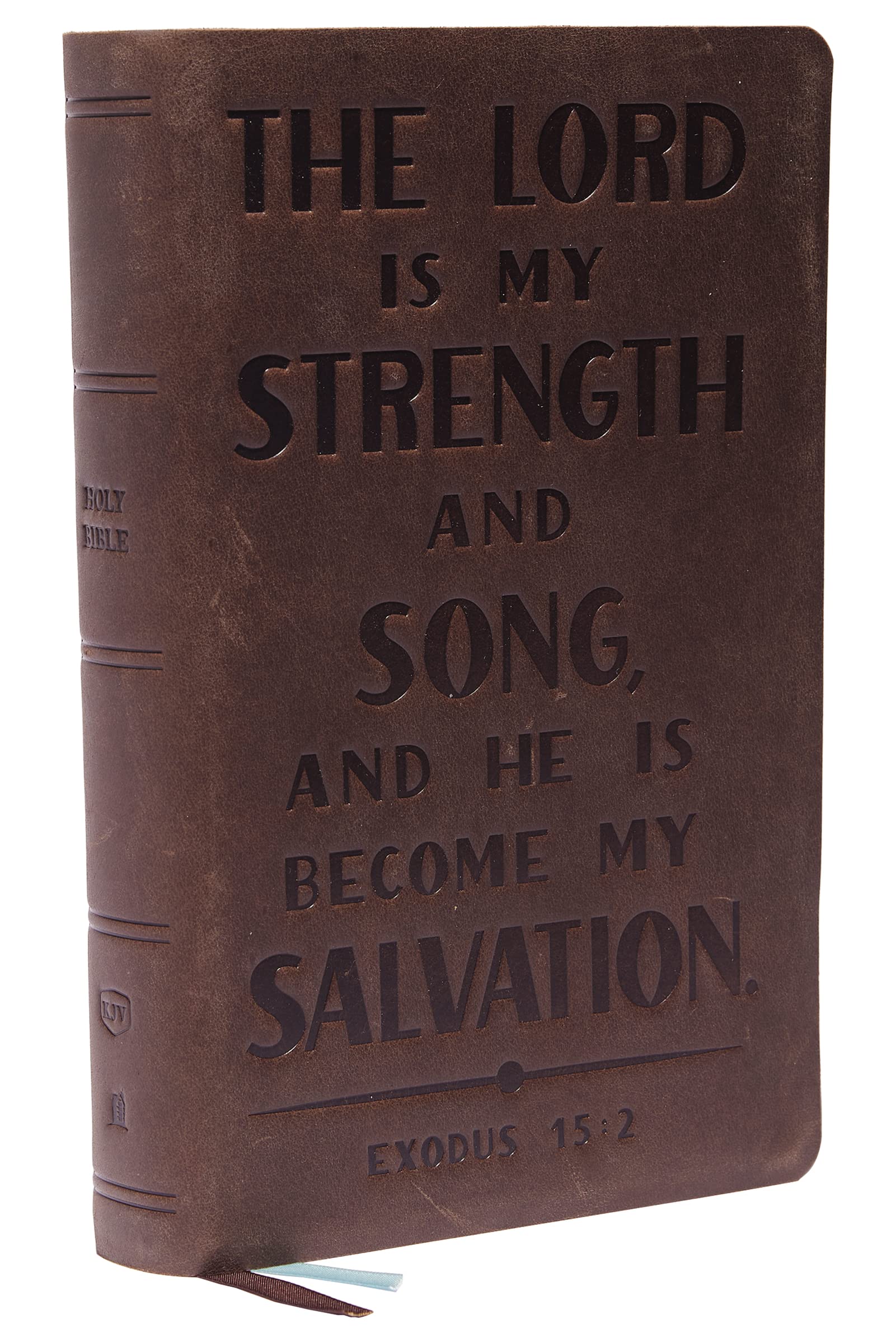KJV Holy Bible: Personal Size with Cross References, Brown Genuine Leather, Red Letter, Comfort Print: King James Version (Verse Art Cover Collection): Holy Bible, King James Version Books
