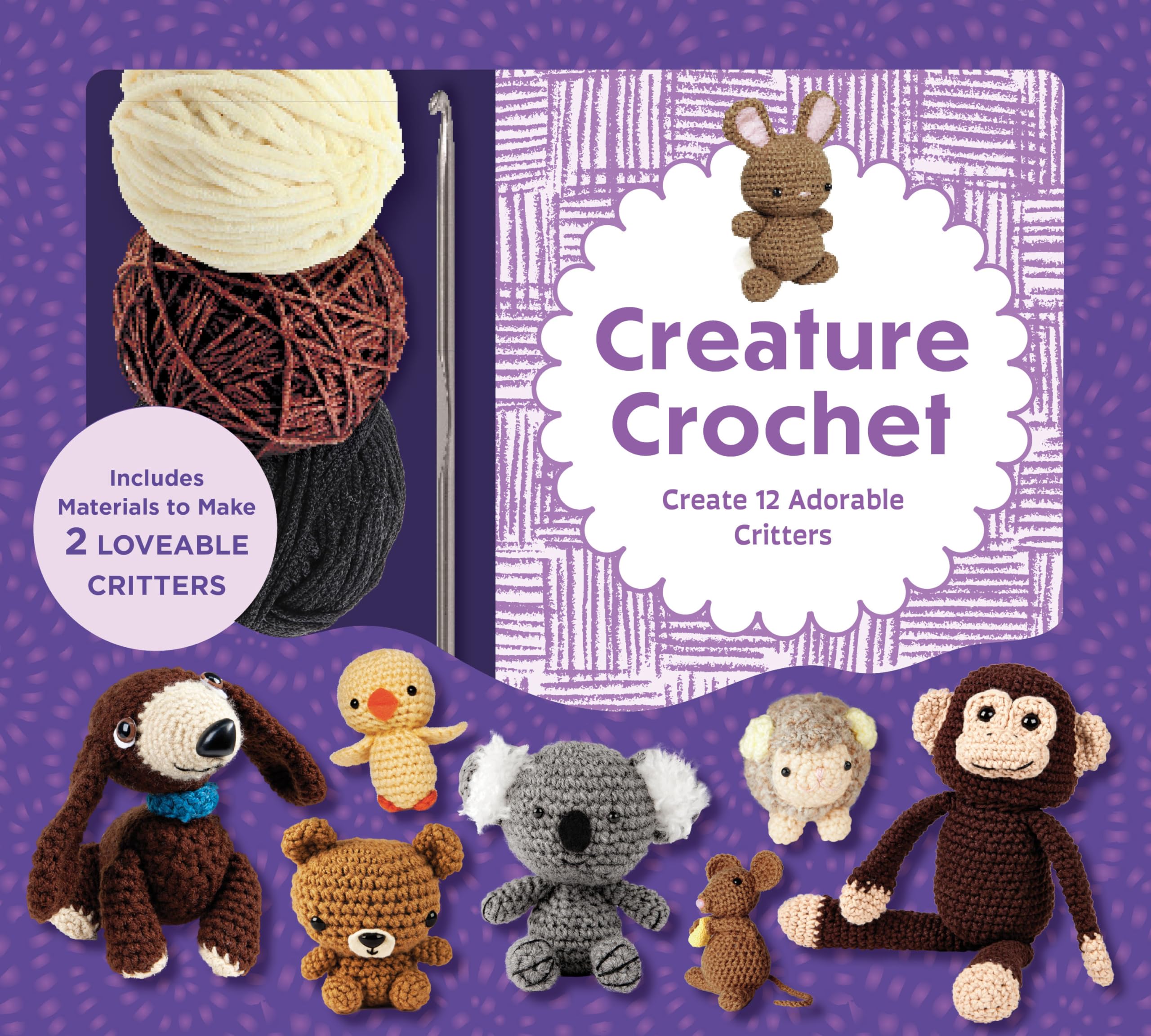Creature Crochet Kit: Create 12 Adorable Critters - Includes Materials to Make 2 Loveable Critters Lifestyle
