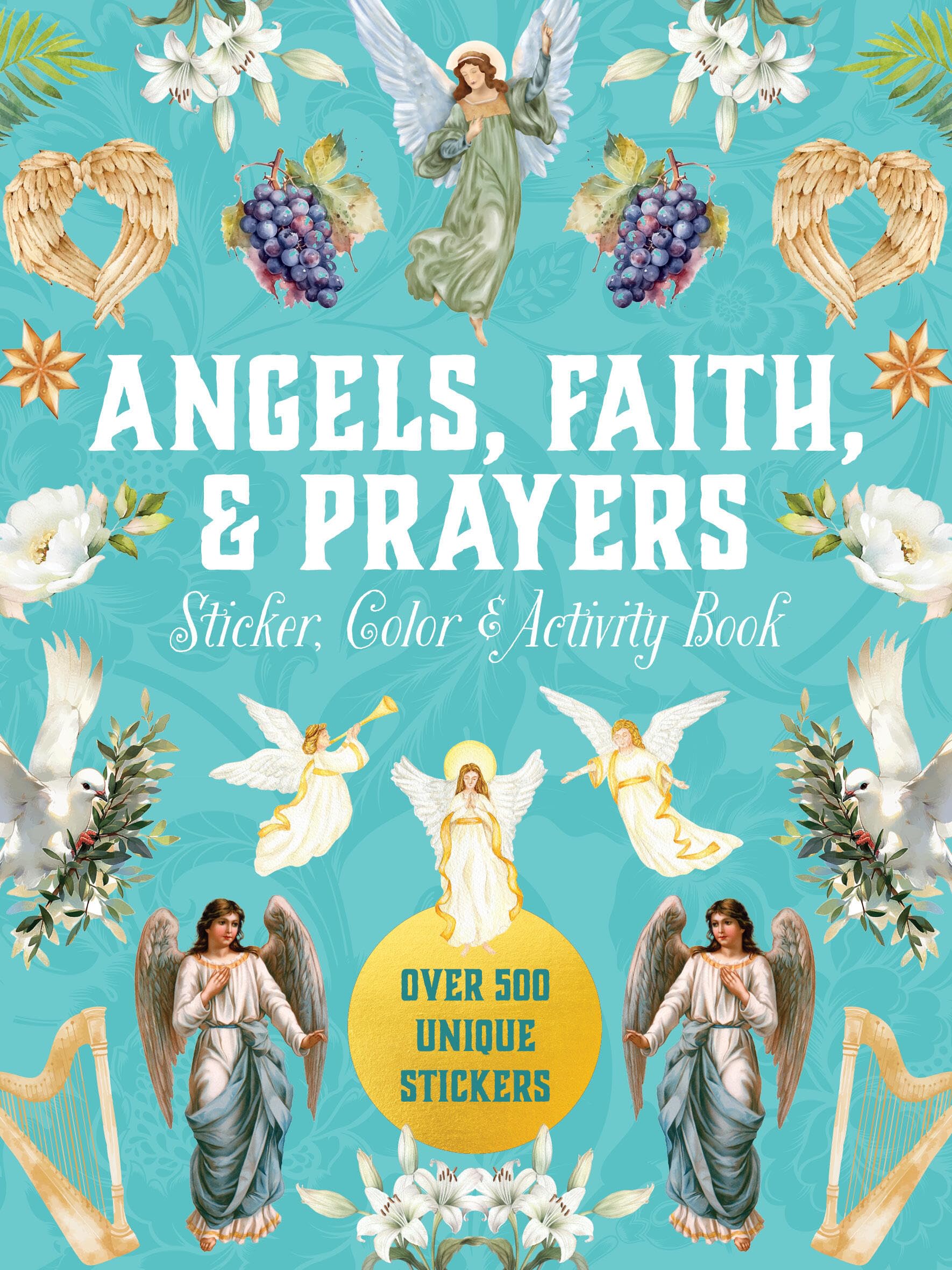 Angels, Faith & Prayers Sticker, Color & Activity Book Hobbies & Crafts