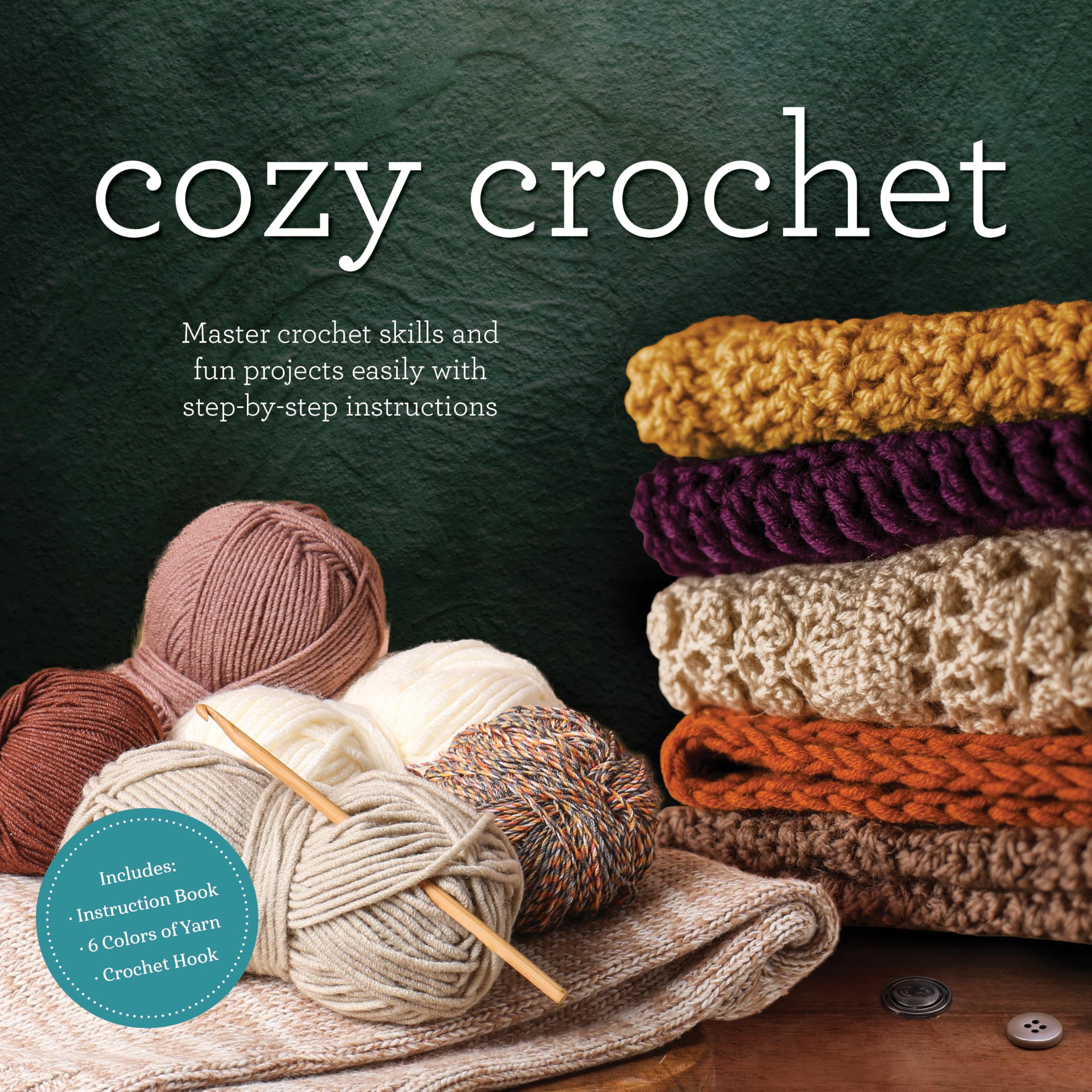Cozy Crochet Kit: Master Crochet Skills and Fun Projects Easily with Step-by-Step Instructions - Includes: Instruction Book, Bulky Yarn, Crochet Hook Film, Art & Culture